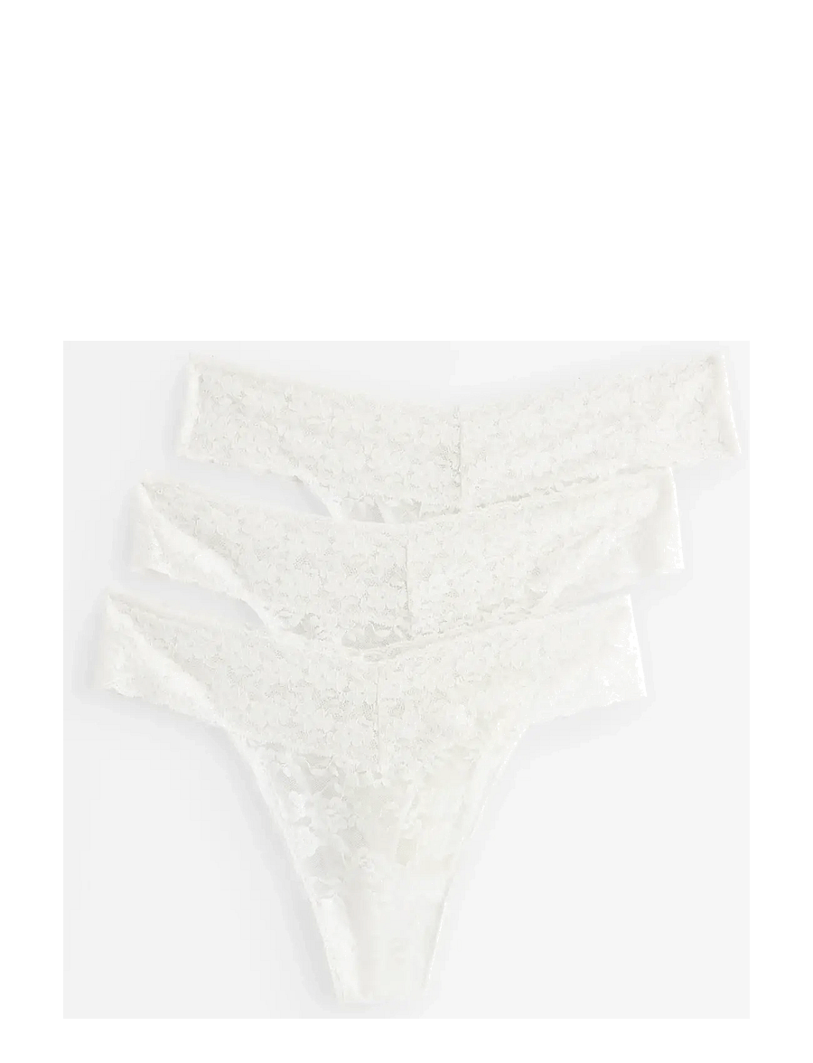 Lindex - 3-pack thong in lace - stringtrusser - white - 0