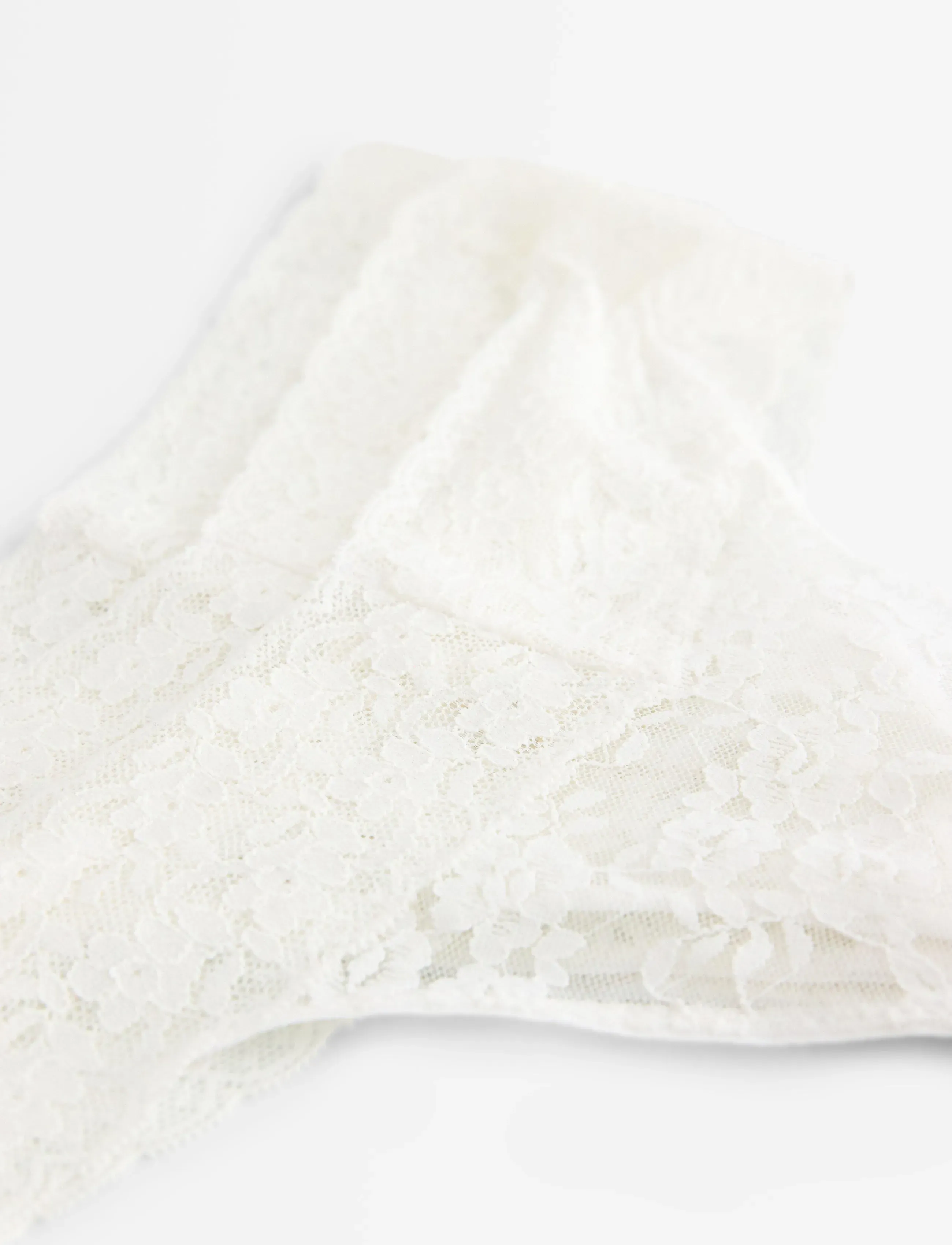Lindex - 3-pack thong in lace - white - 2