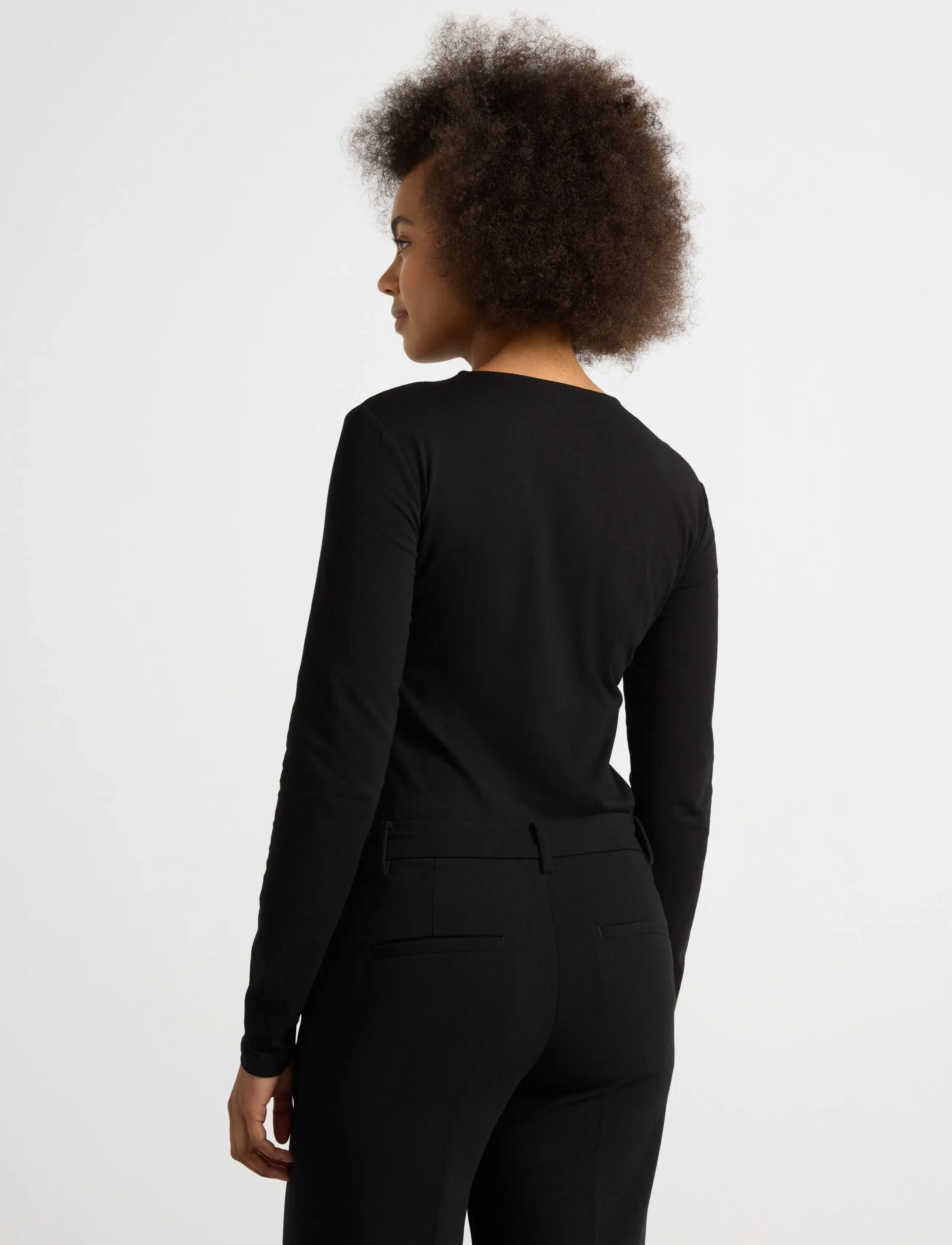 Lindex - Long-sleeved top - langärmlige tops - black - 3