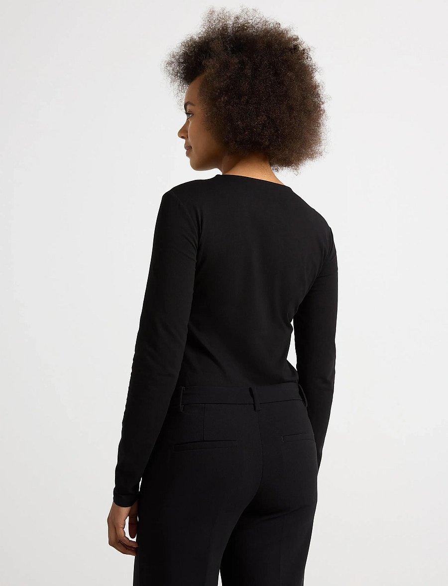 Lindex - Long-sleeved top - langärmlige tops - black - 3