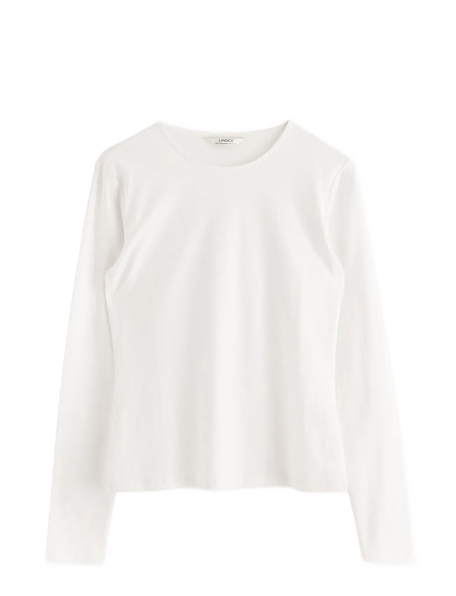 Lindex - Long-sleeved top - topi ar garām piedurknēm - white - 1
