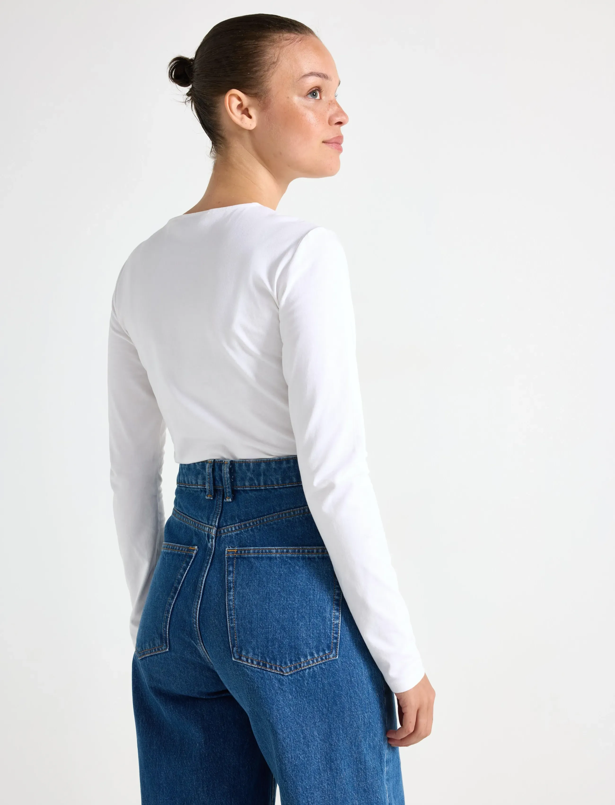 Lindex - Long-sleeved top - topi ar garām piedurknēm - white - 3