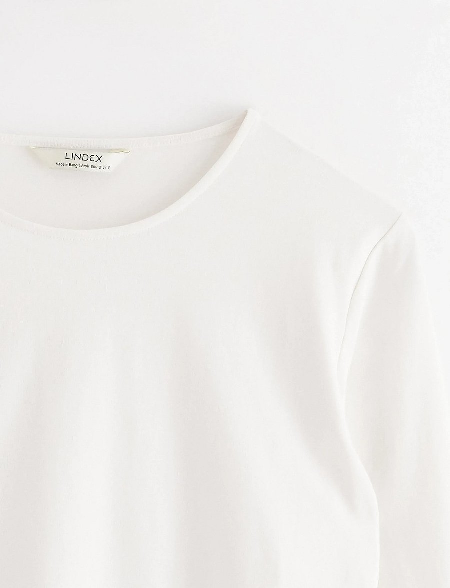 Lindex - Long-sleeved top - topi ar garām piedurknēm - white - 5