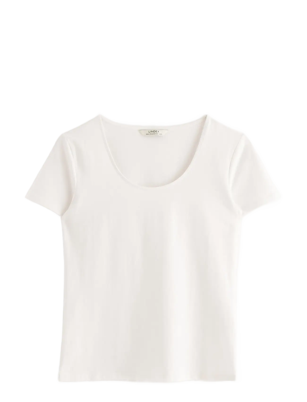 Lindex T-shirt - Riided - WHITE / white