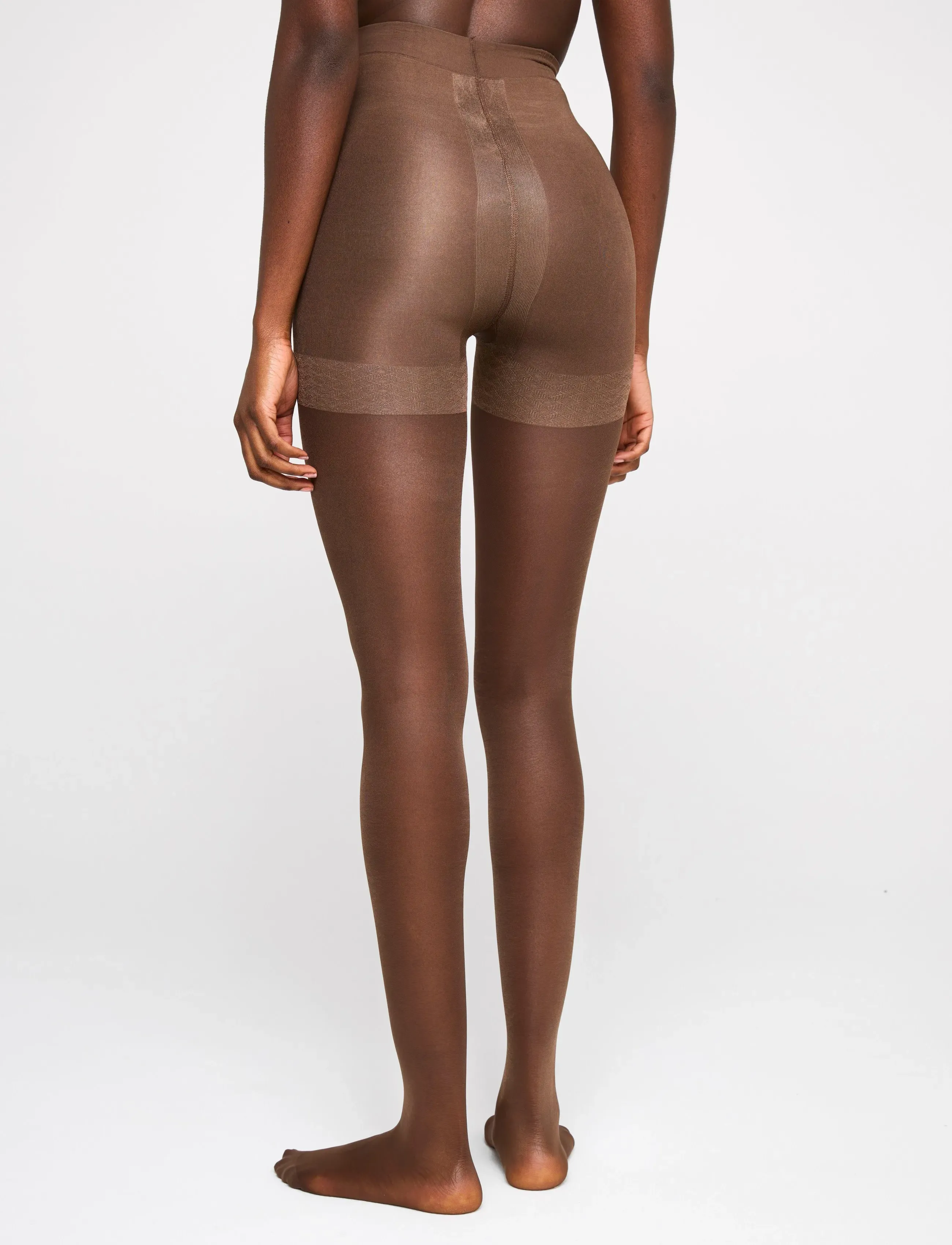 Lindex - Tights 40 den The firm control - besondere anlässe - brown - 3