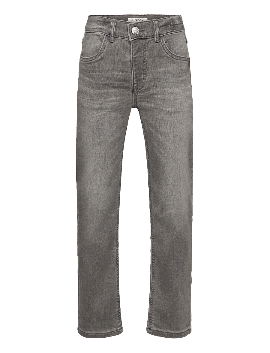 Lindex - STAFFAN Straight leg jeans i denimtrikå - regular jeans - grey - 1