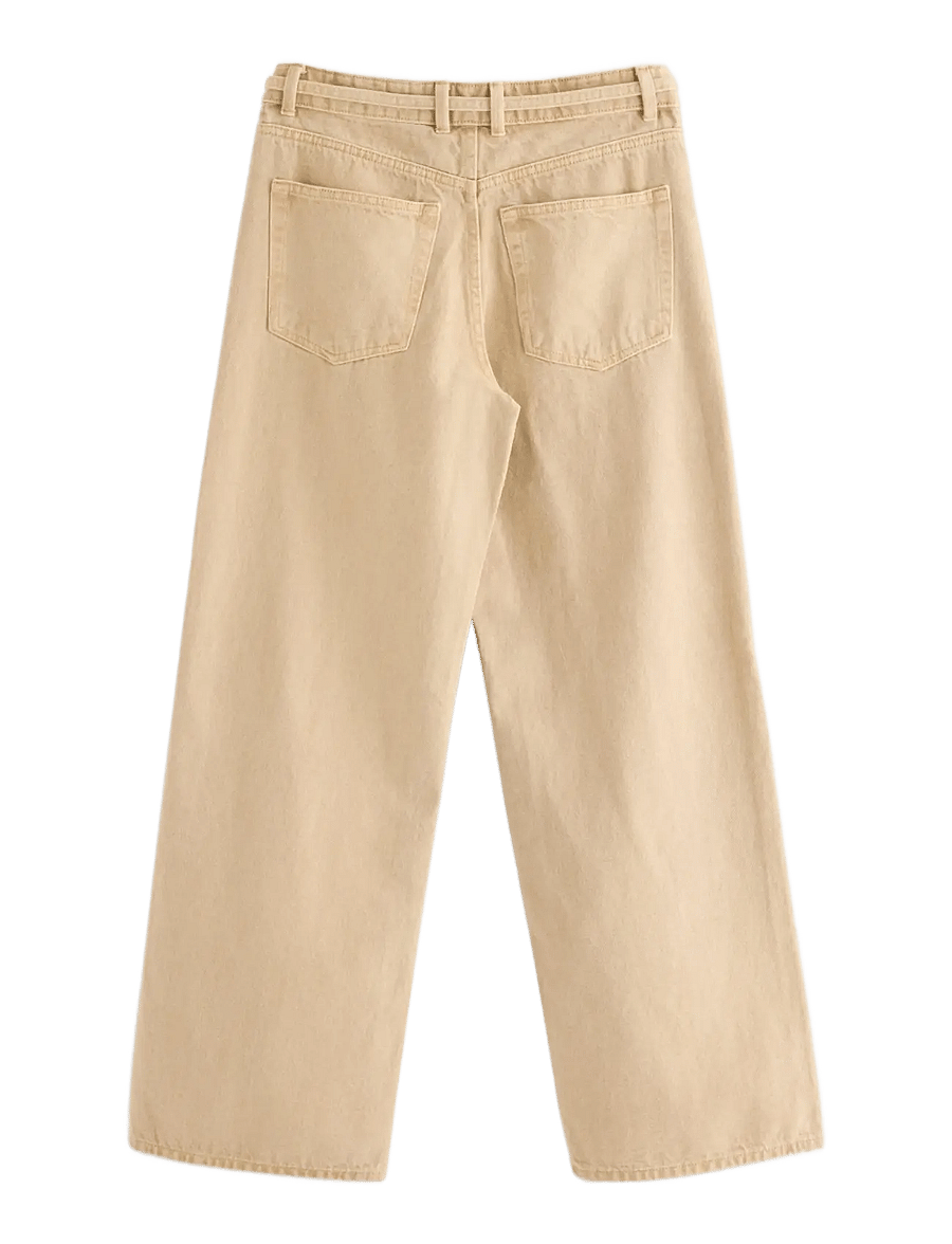 Lindex - WIDE Peggy trousers - hosen mit weitem bein - beige - 2