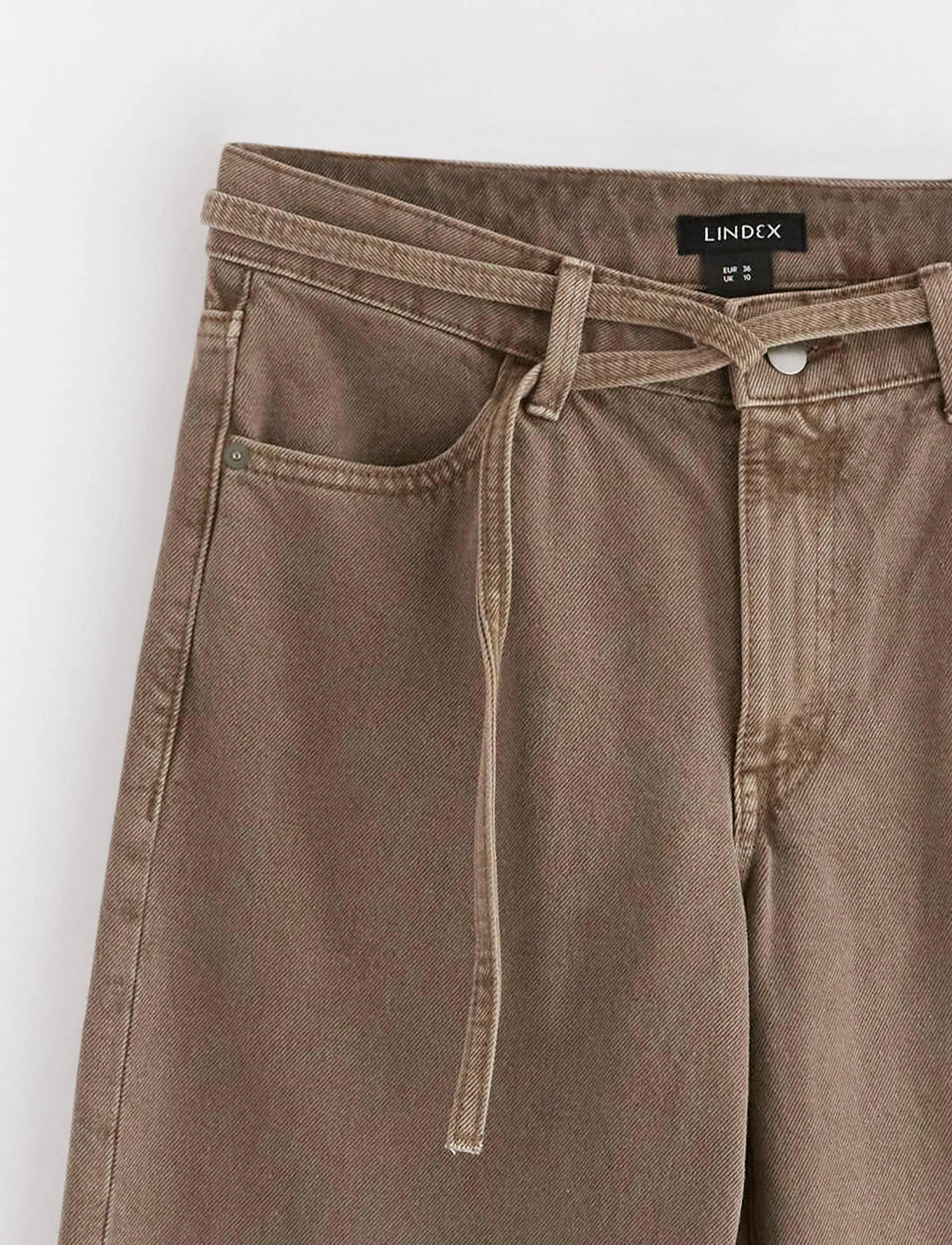 Lindex - WIDE Peggy trousers - hosen mit weitem bein - brown - 5