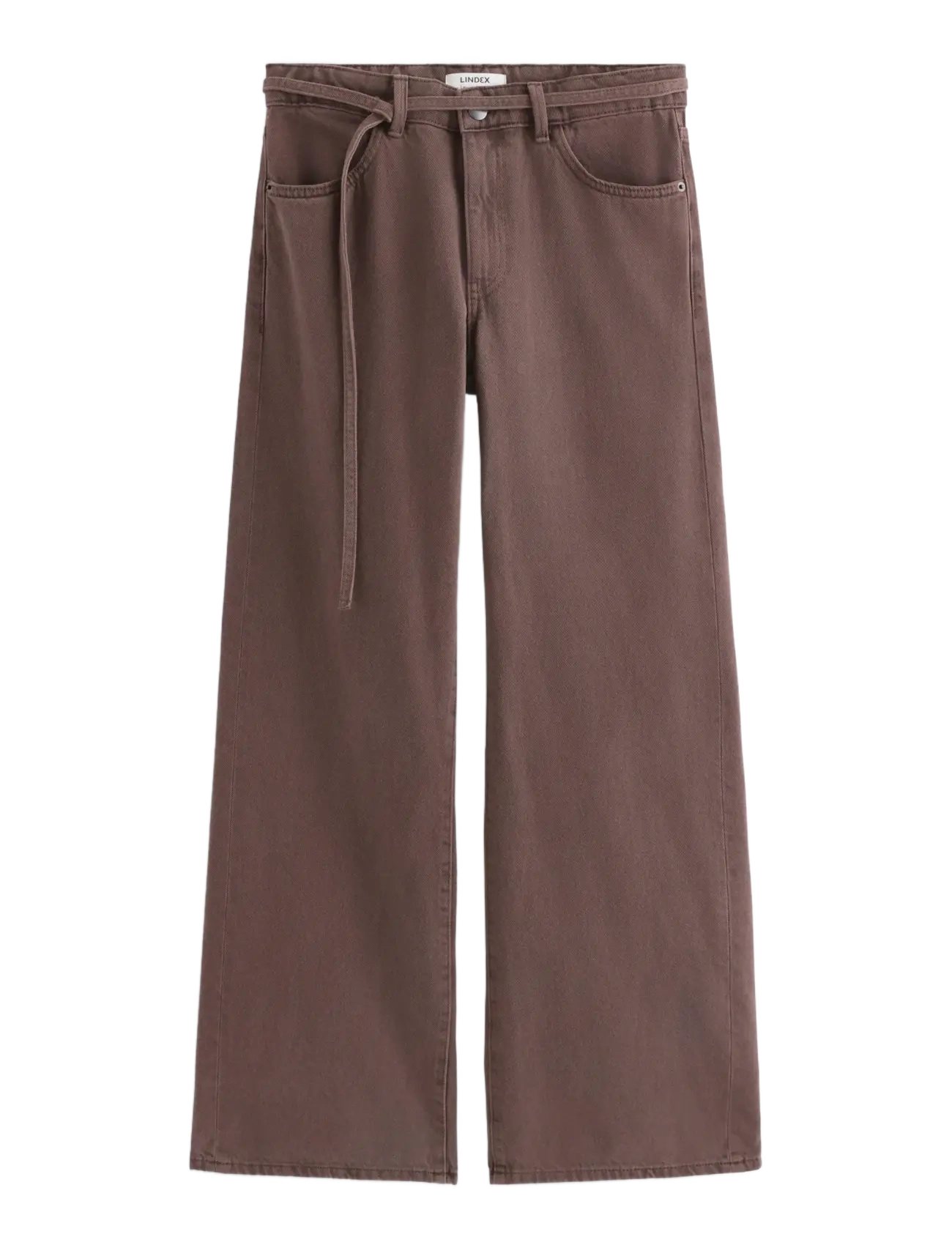 Lindex - WIDE Peggy trousers - vida jeans - dark brown - 1