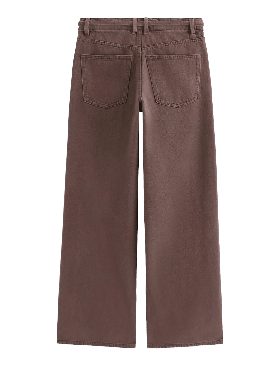 Lindex - WIDE Peggy trousers - vida jeans - dark brown - 2