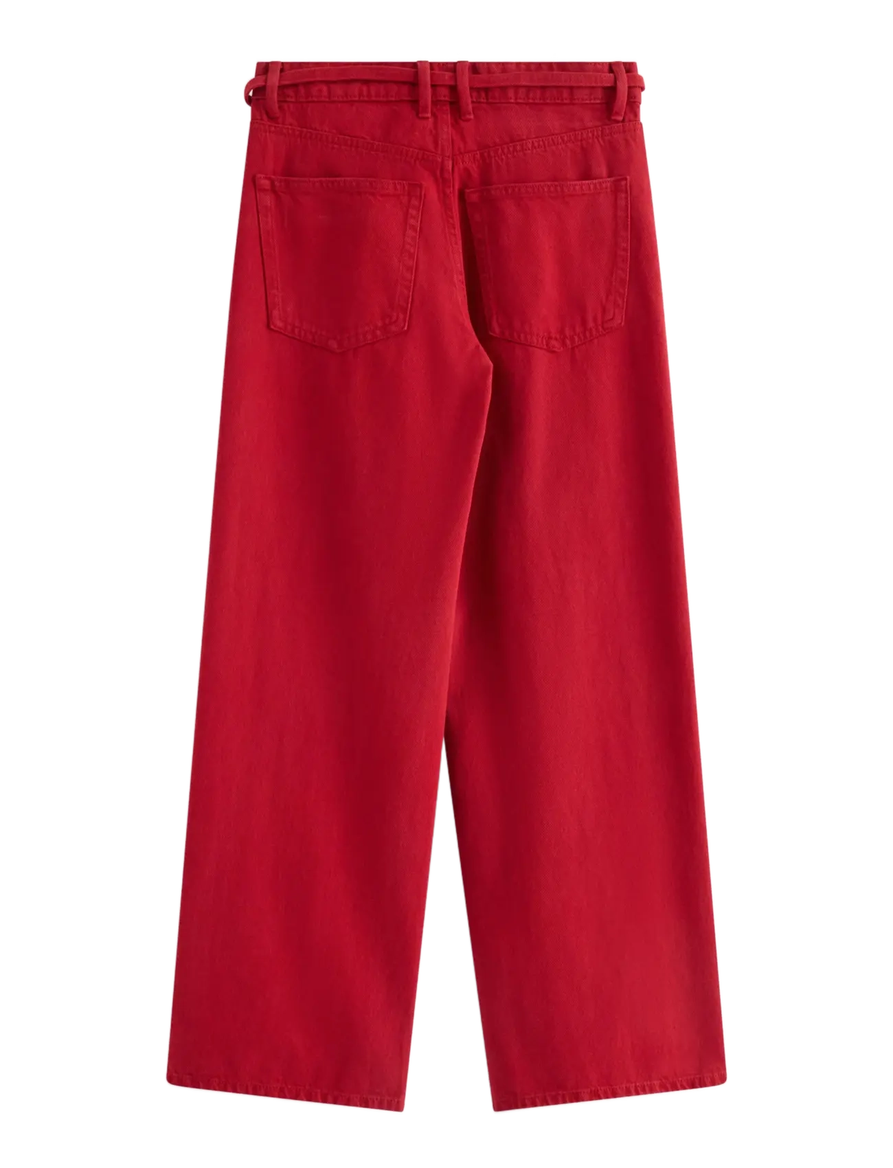 Lindex - Trousers Peggy twill - laia säärega teksad - dark dusty red - 2