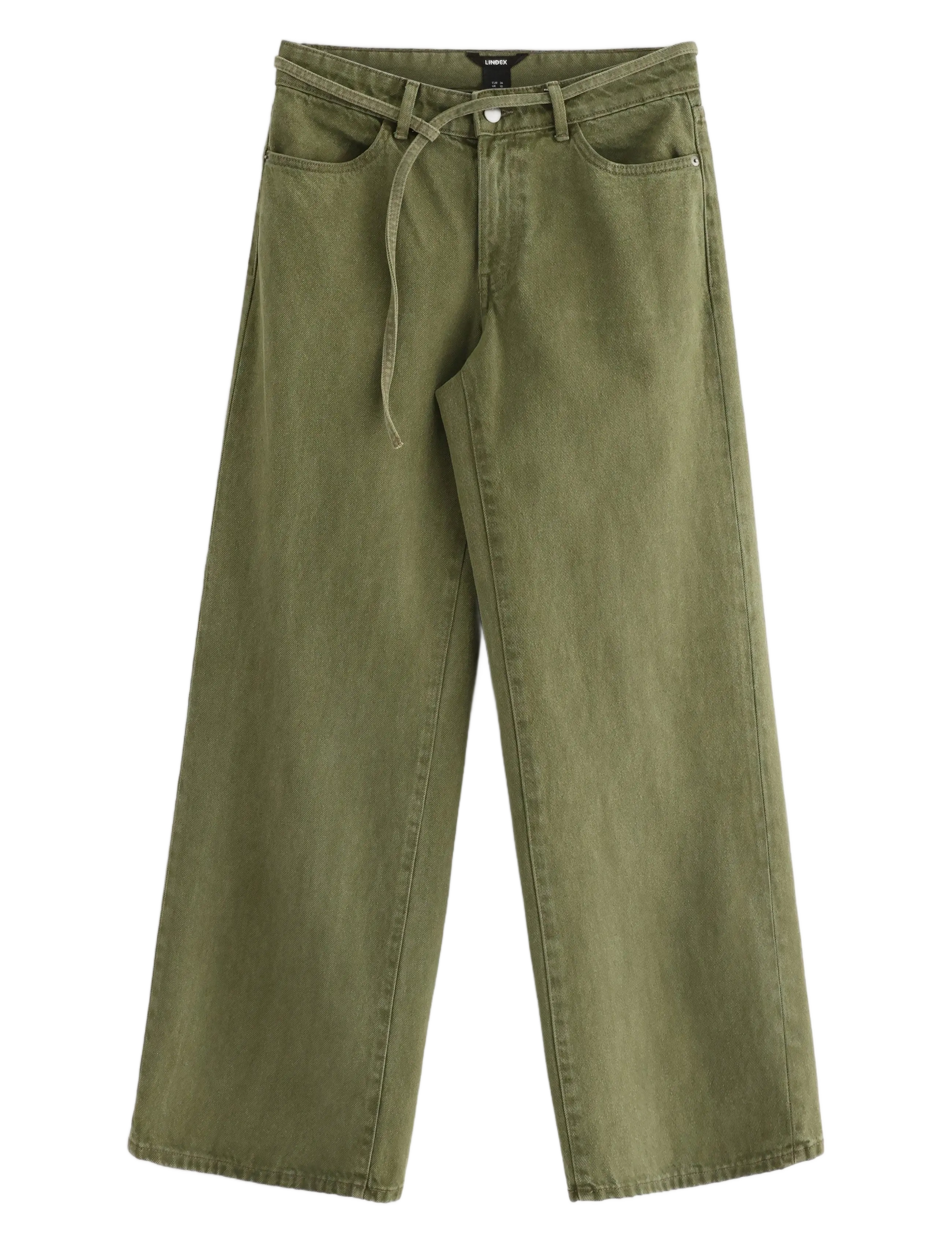 Lindex Trousers Peggy twill - Jeans-kleding - DARK GREEN / green