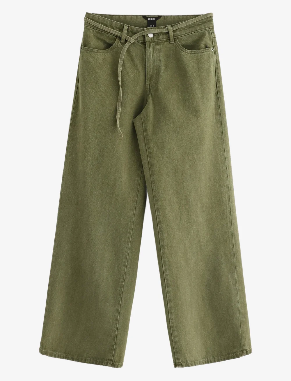 Lindex - WIDE Peggy bukse - hosen mit weitem bein - dark green - 1