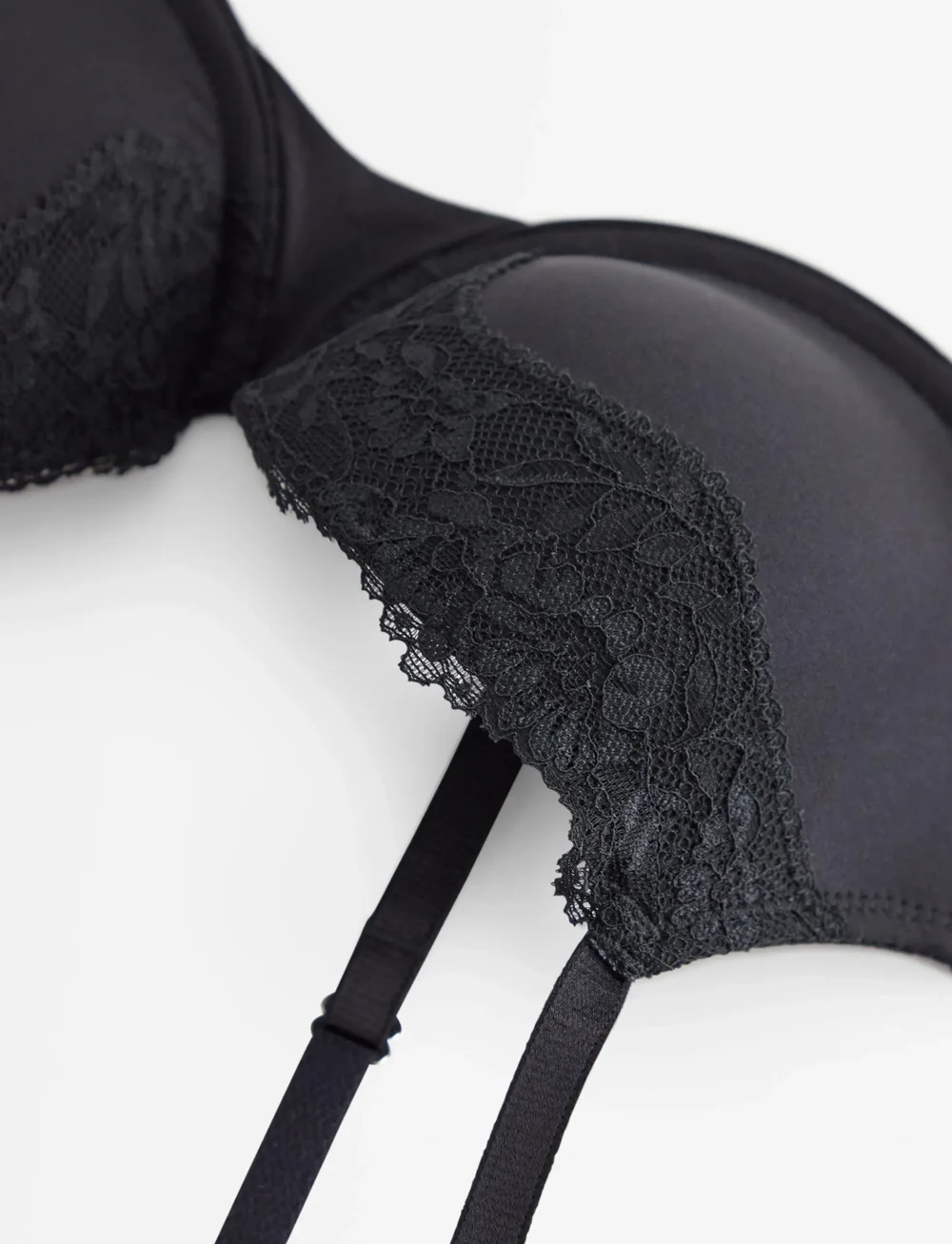 Lindex - Bra Akleja Nova Lace trim - balconette bh:ar - black - 2