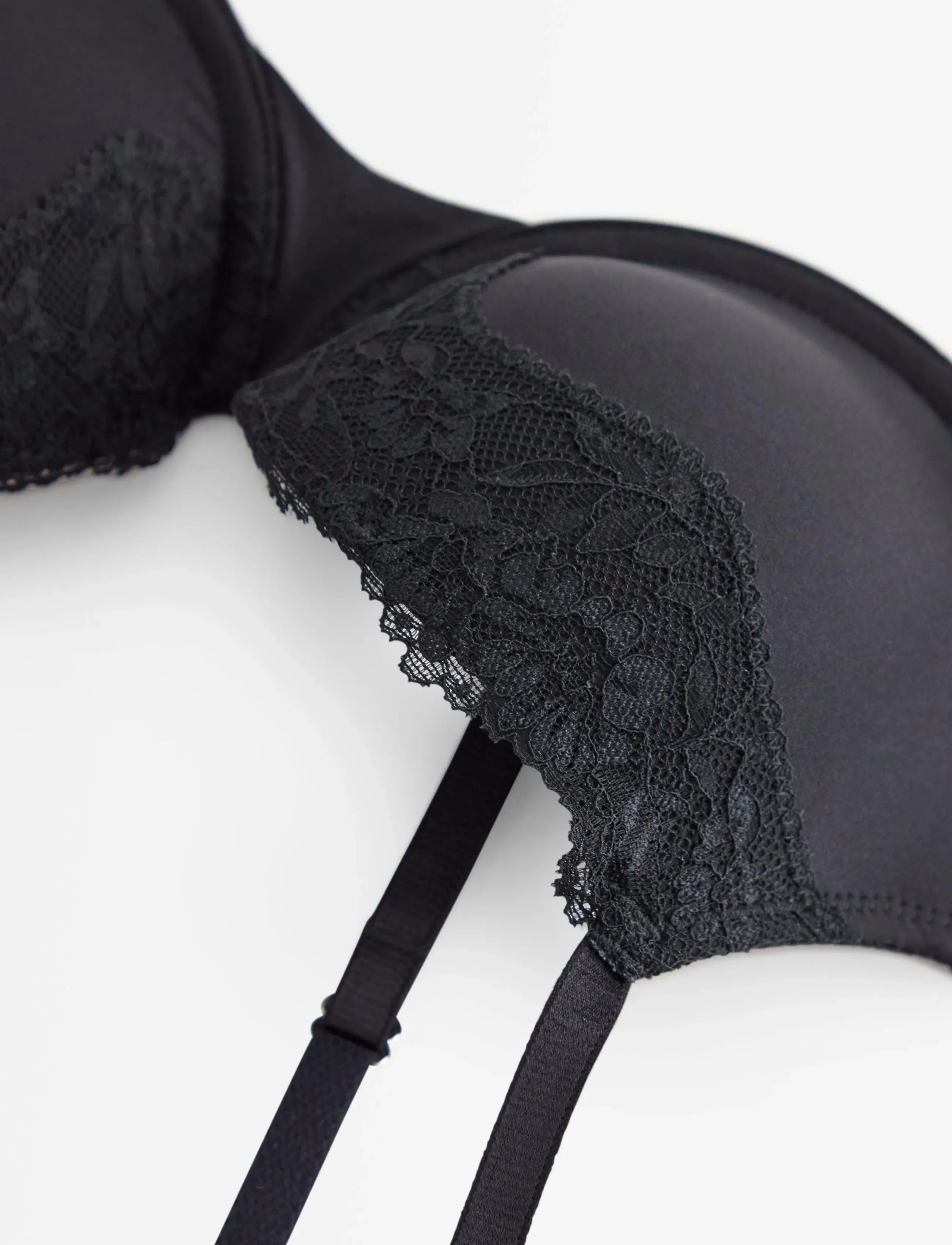 Lindex - Bra Akleja Nova Lace trim - balconette bhs - black - 5