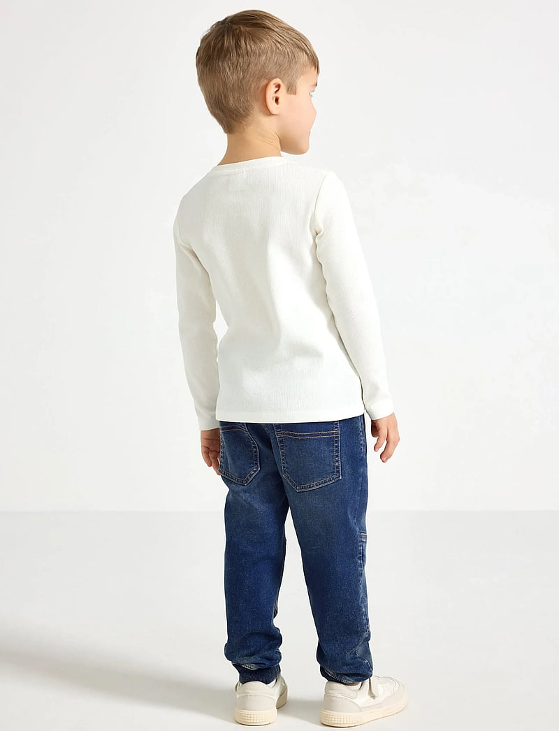 Lindex - WILMER wide leg jeans in denim jersey with reinforced knees - hosen mit weitem bein - denim - 3