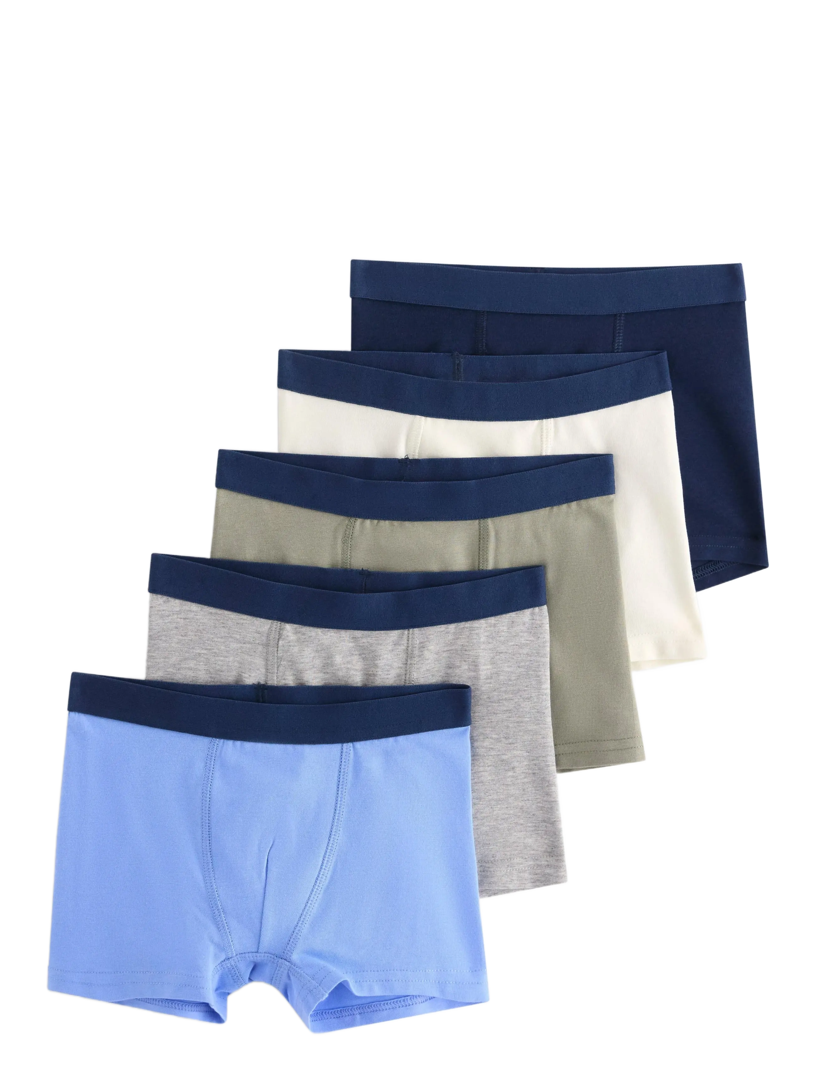Lindex Boxer elastic 5 pack solids - Pesu - LIGHT BLUE / multi