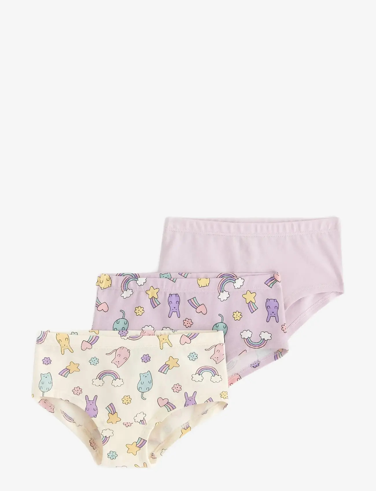 Lindex - Hipster 3 pack Kawaii - trusser - light dusty white - 0