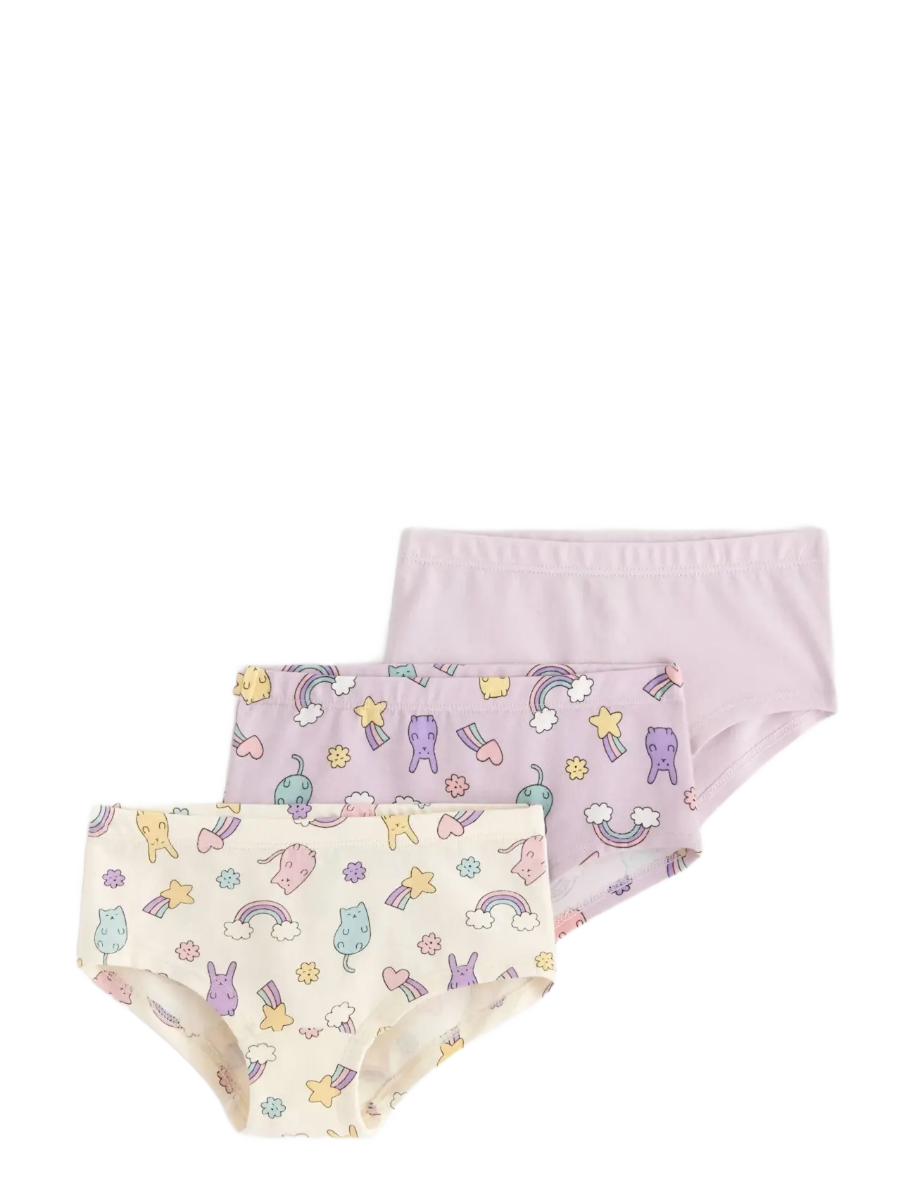 Lindex Hipster 3 pack Kawaii - Today's super deals - LIGHT DUSTY WHITE / multi