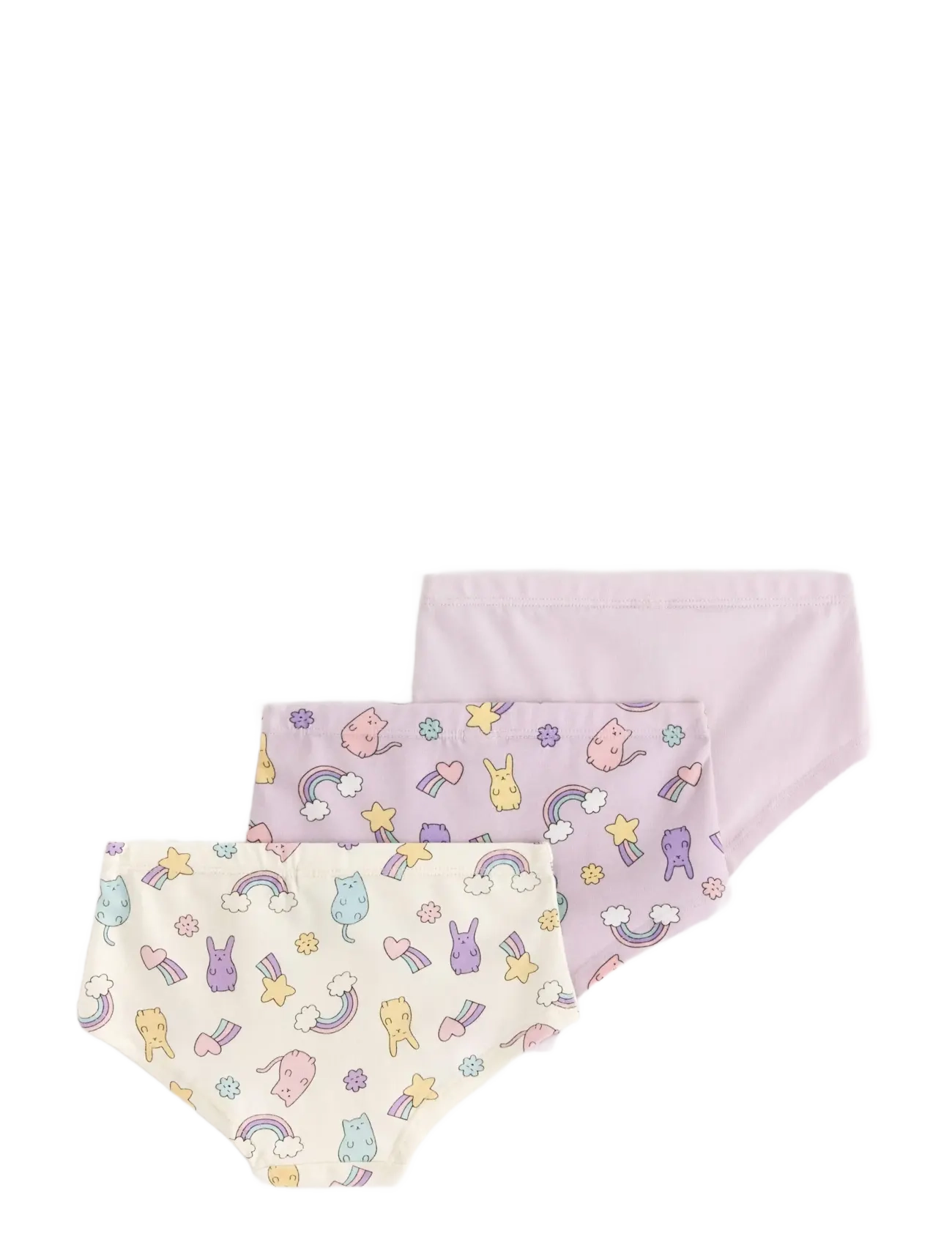 Lindex - Hipster 3 pack Kawaii - light dusty white - 1