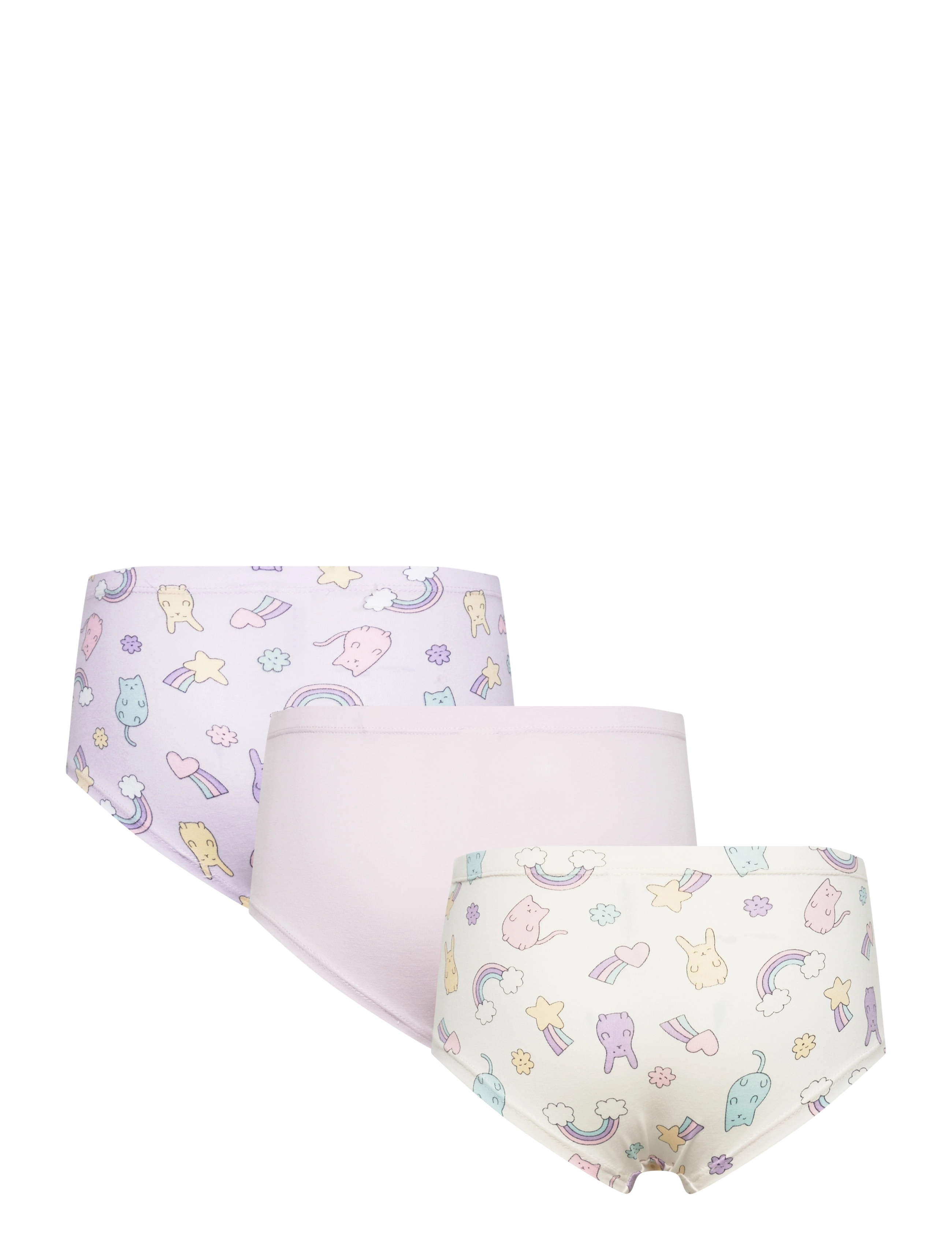 Lindex - Hipster 3 pack Kawaii - light dusty white - 3
