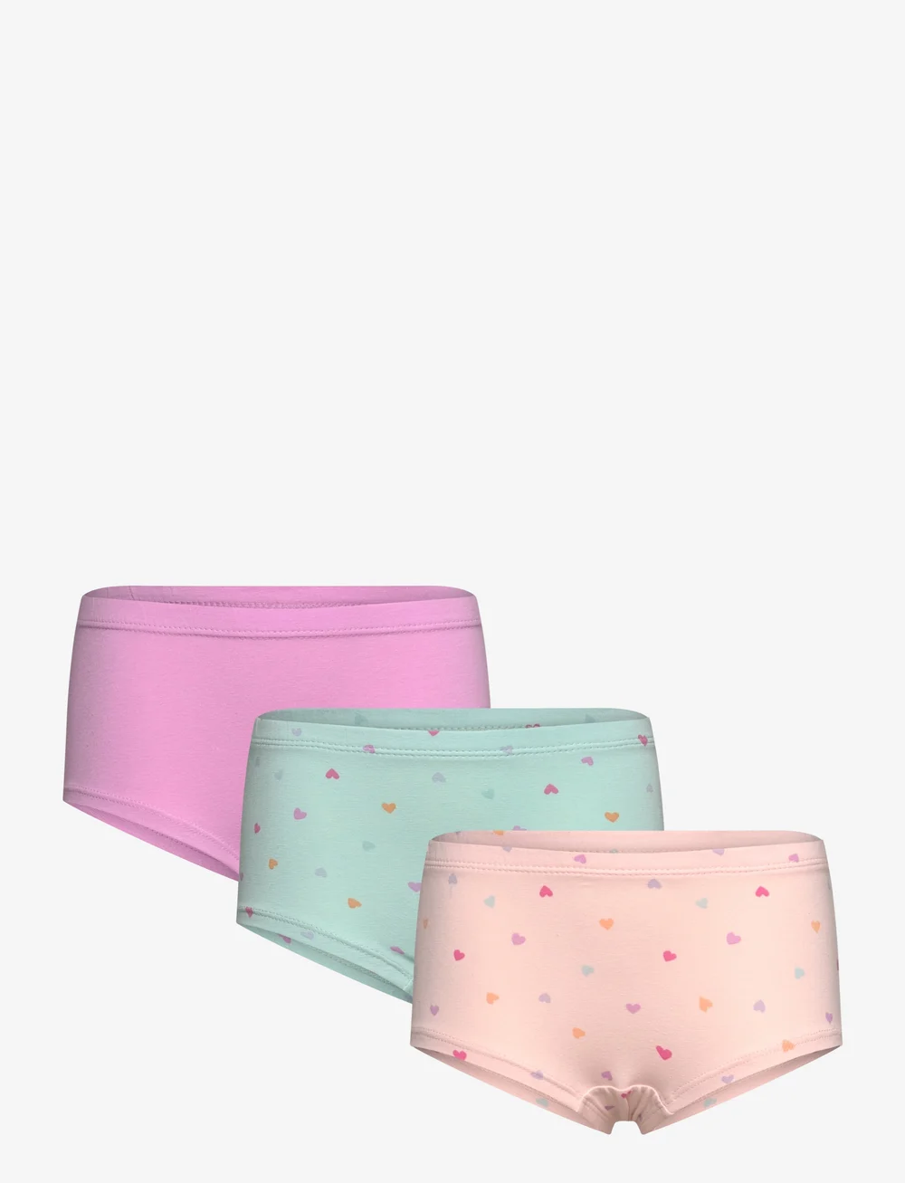 Lindex - Hipster 3 pack Hearts - trusser - light dusty pink - 0