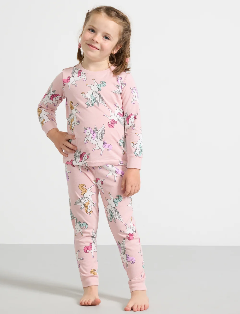 Lindex - Pyjama Unicorn and cat - sets - light dusty pink - 0