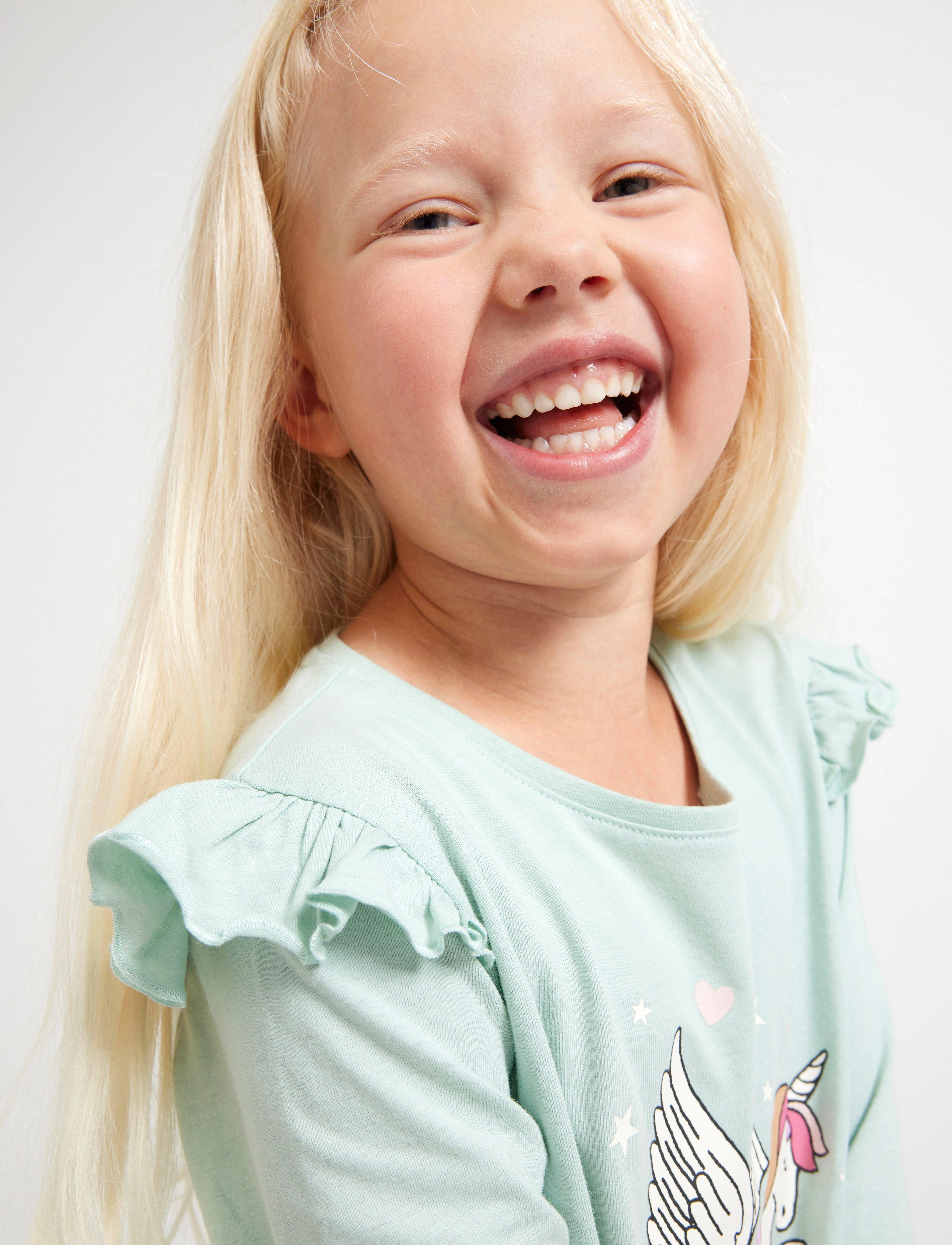 Lindex - Nightgown Unicorn - laveste priser - light dusty turquoise - 4