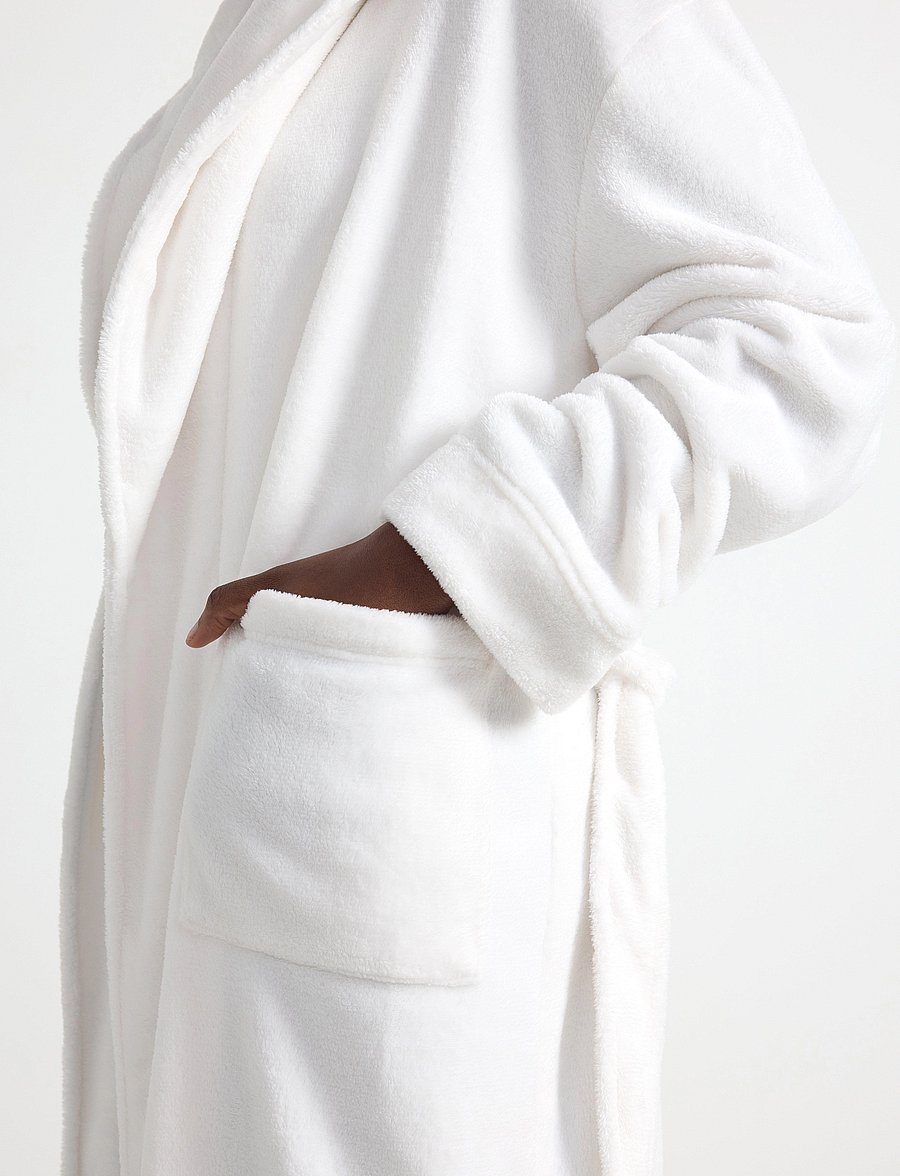 Lindex - Robe Coral Fleece - morgenkåber - off white - 4