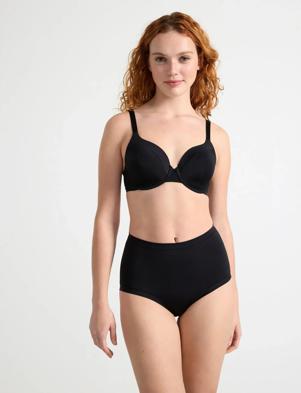 Lindex - Brief high control - midi & maxi - black - 0