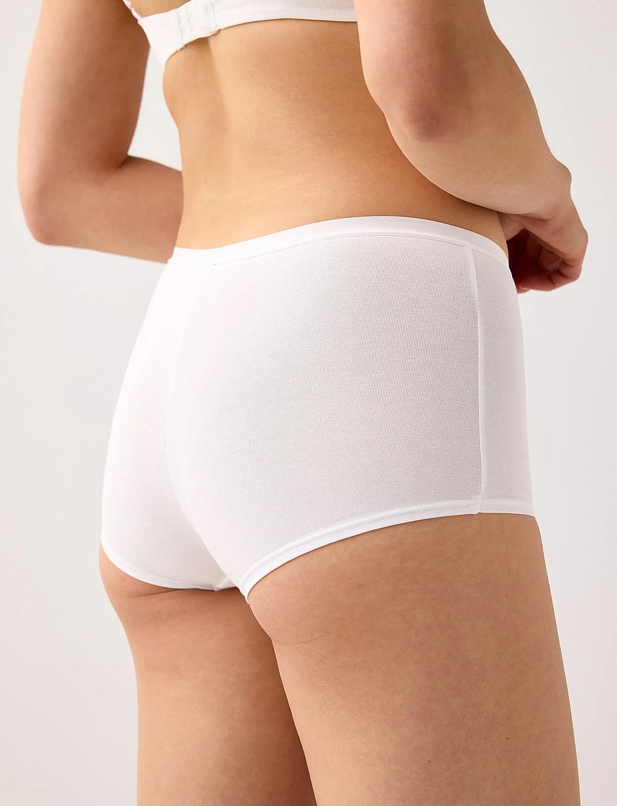 Lindex - 3-pack boxer briefs with high waist - hipster & boxershorts - white - 4