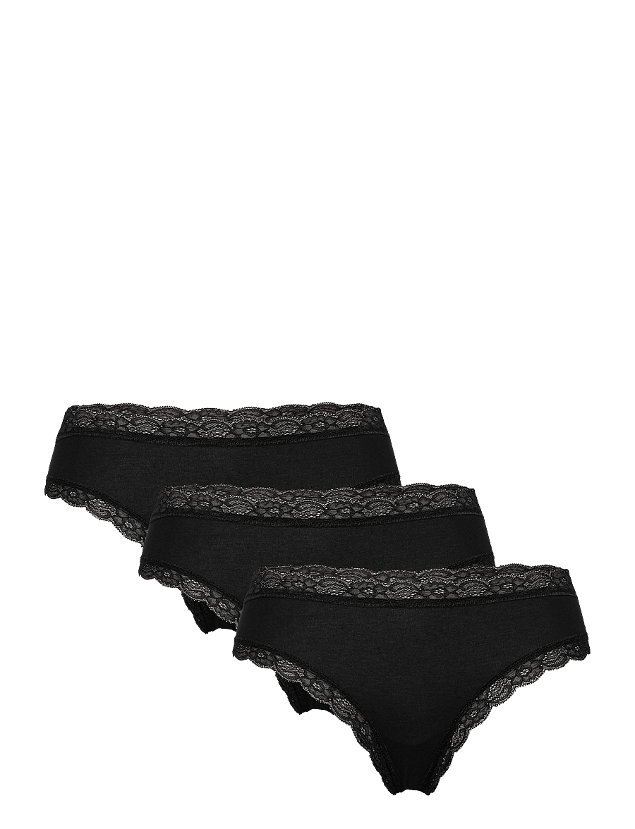 Lindex - Brief 3 p Em lace Brazilian re - brasiilia lõinega aluspüksid - black - 1