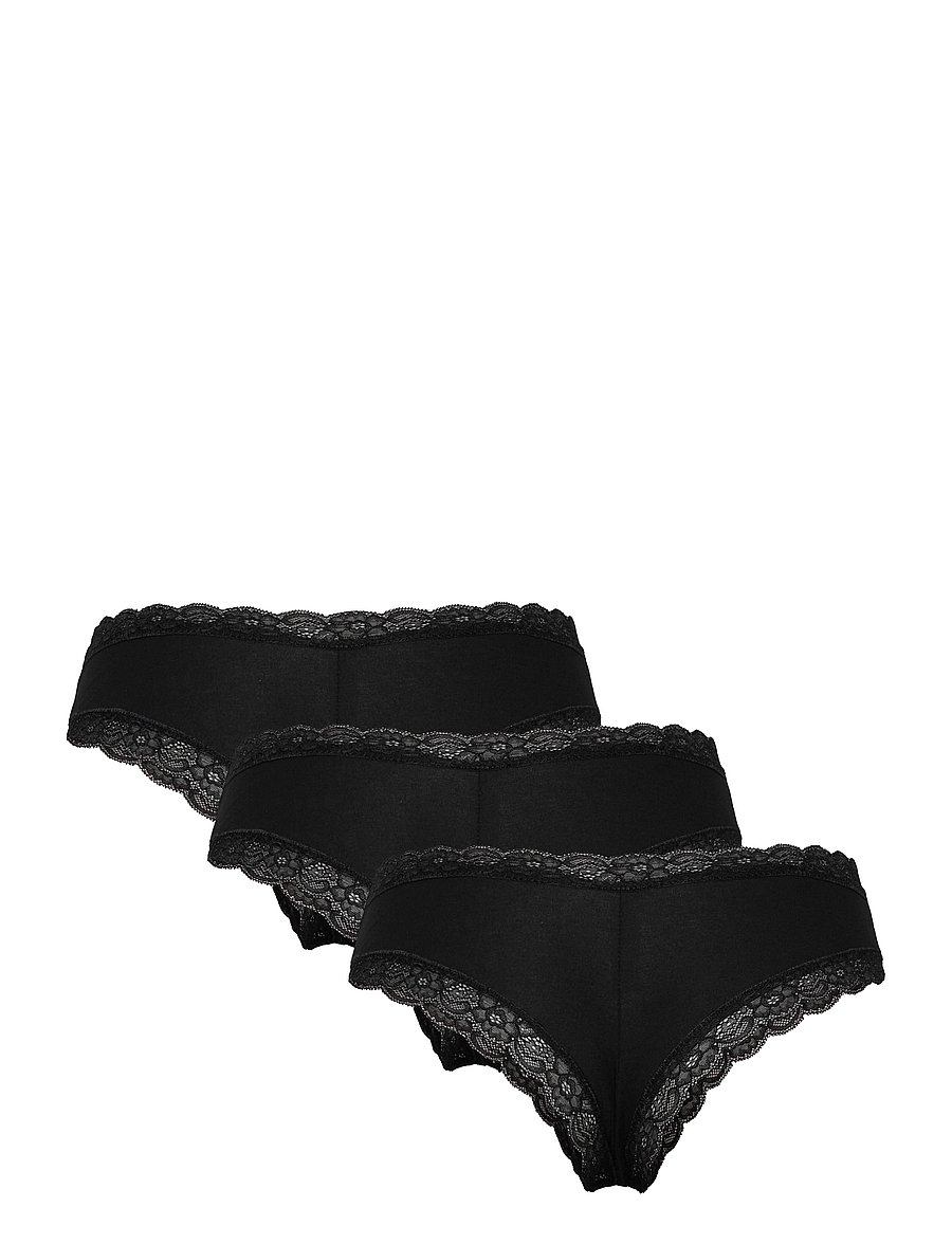 Lindex - Brief 3 p Em lace Brazilian re - brasiilia lõinega aluspüksid - black - 5