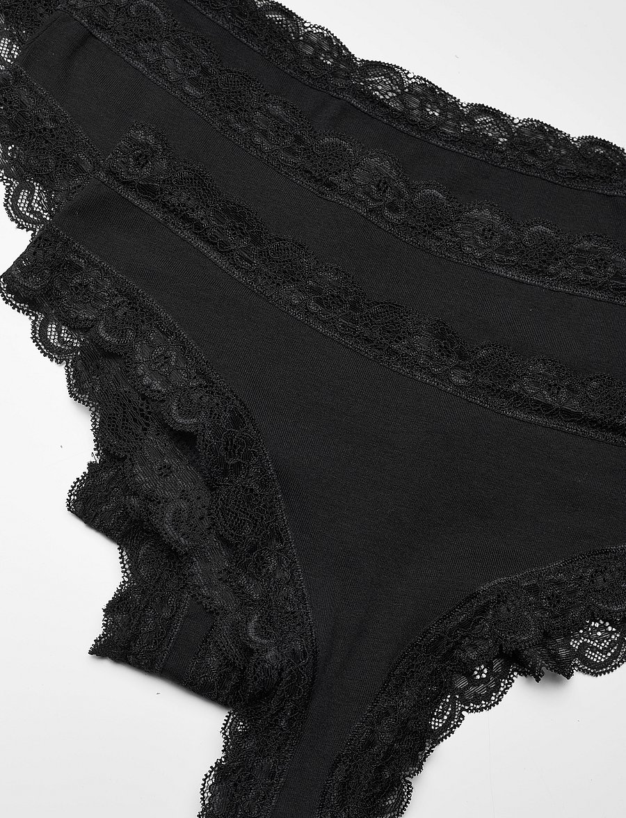 Lindex - Brief 3 p Em lace Brazilian re - brasiilia lõinega aluspüksid - black - 3