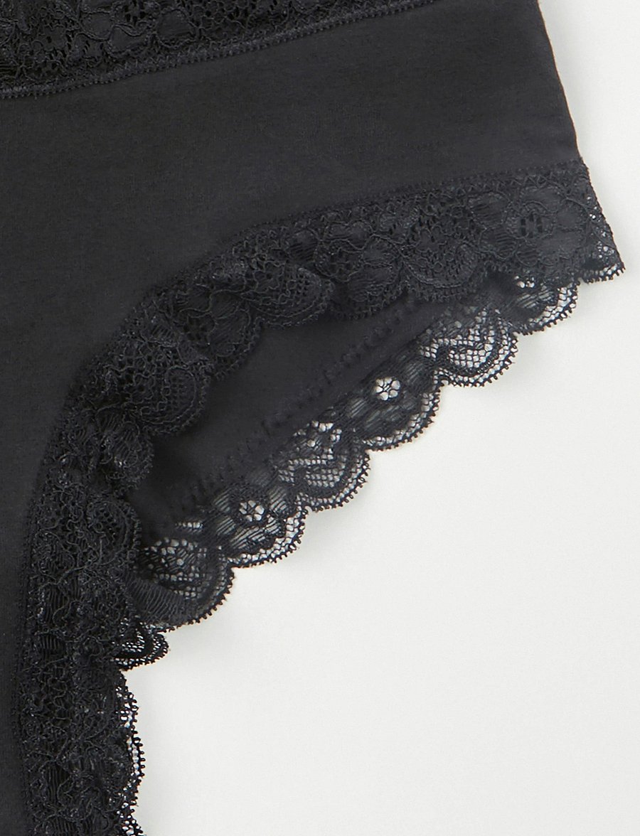 Lindex - Brief 3 p Em lace Brazilian re - brasiilia lõinega aluspüksid - black - 4