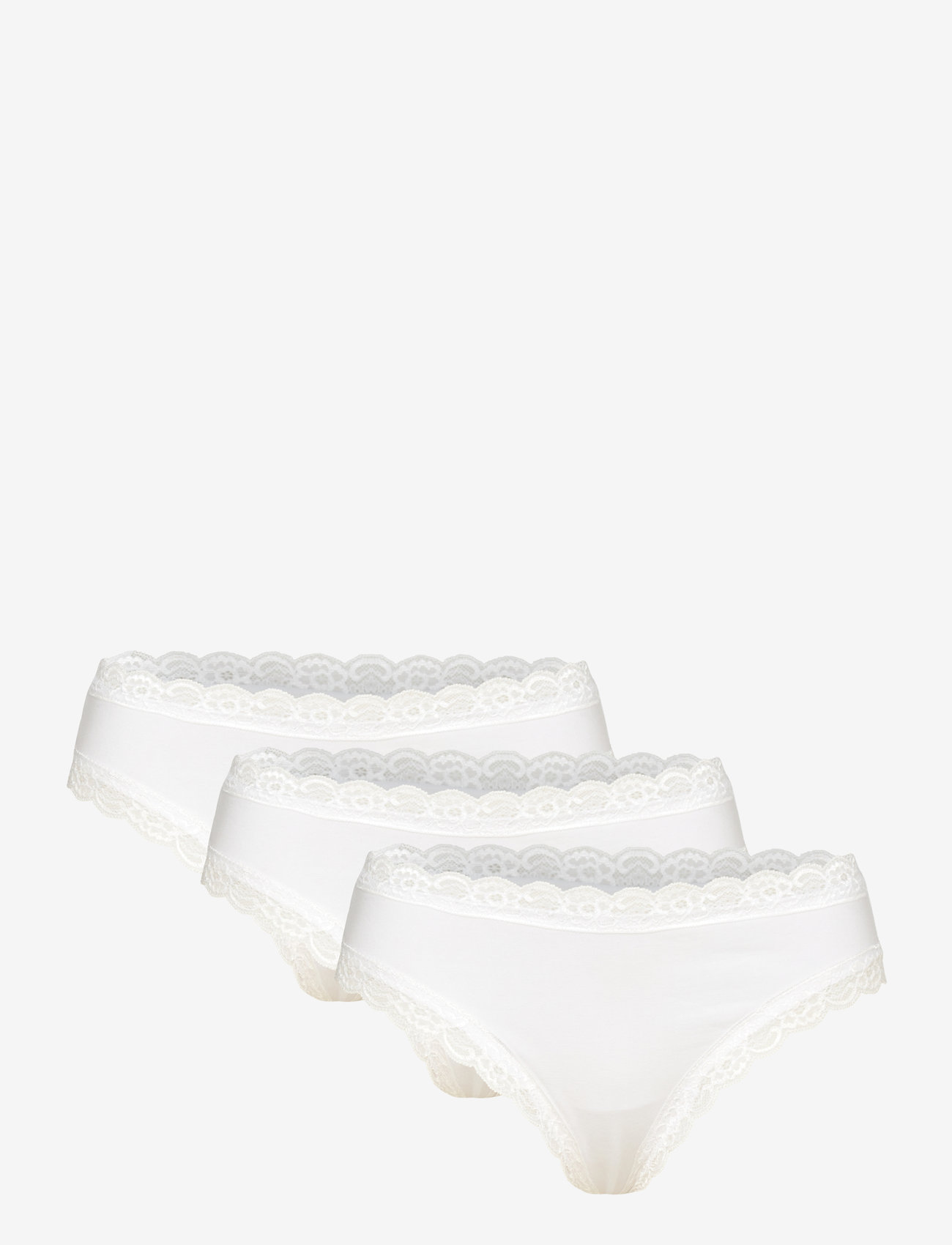Lindex - 3-pack brazilian briefs with regular waist - brazilian slips - white - 1