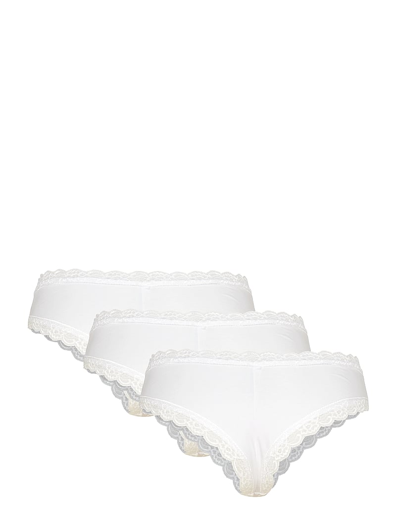 Lindex - Brief 3 p Em lace Brazilian re - brazilian slips - white - 5