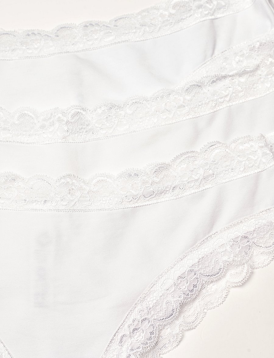 Lindex - 3-pack brazilian briefs with regular waist - brazilian trusser - white - 4