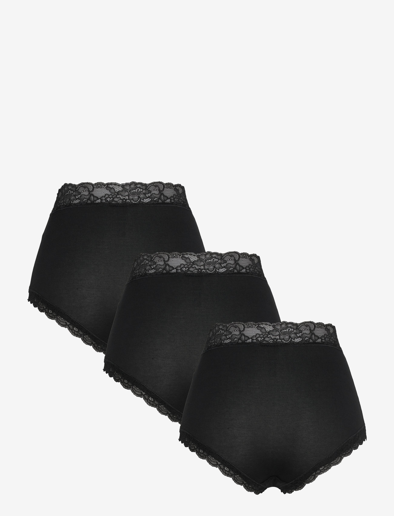 Lindex - 3-pack briefs with high waist - midi & maxi slips - black - 5