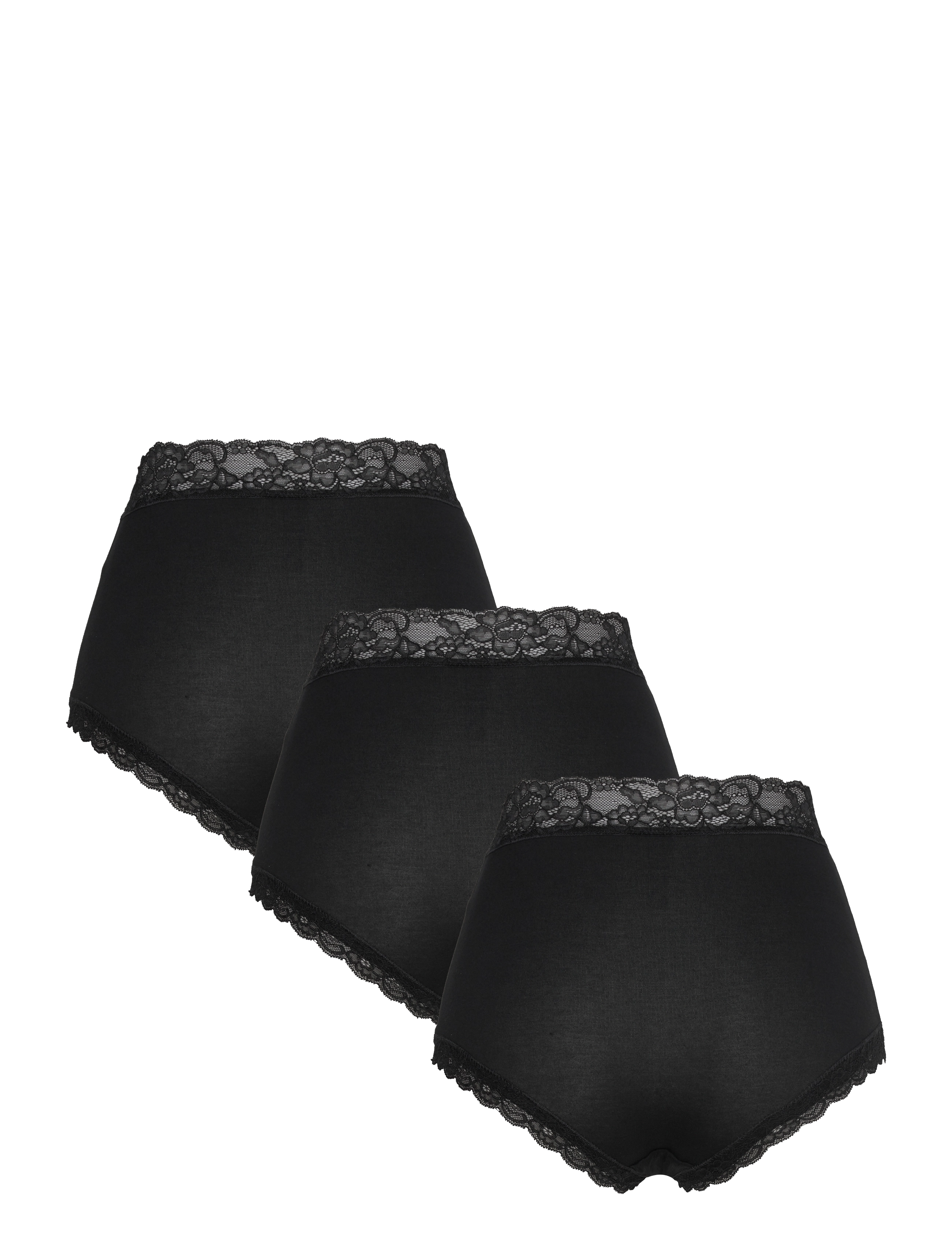Lindex - 3-pack briefs with high waist - midit & maxit - black - 5
