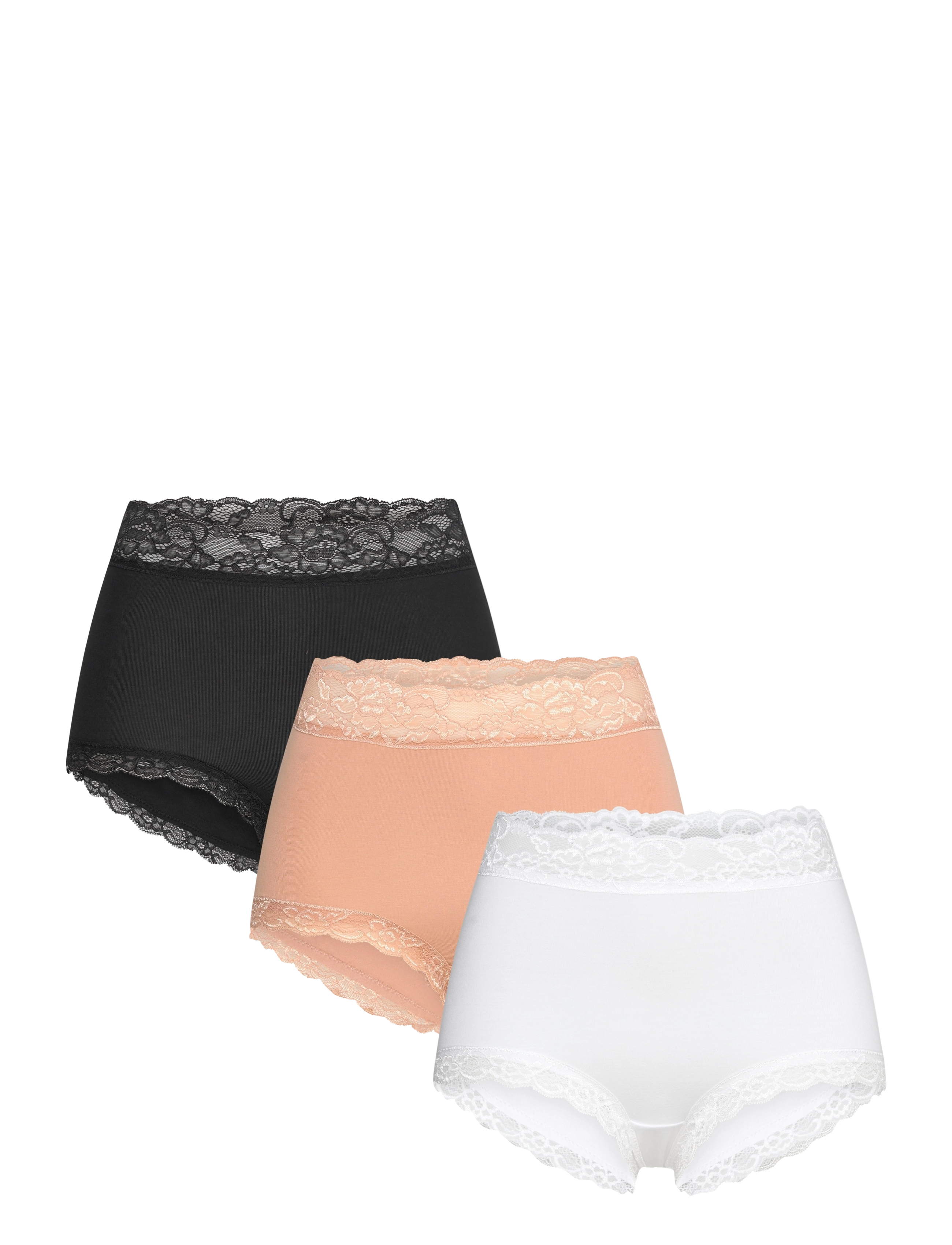 Lindex 3-pack briefs with high waist - Trusser - THREE-COL MIX / beige