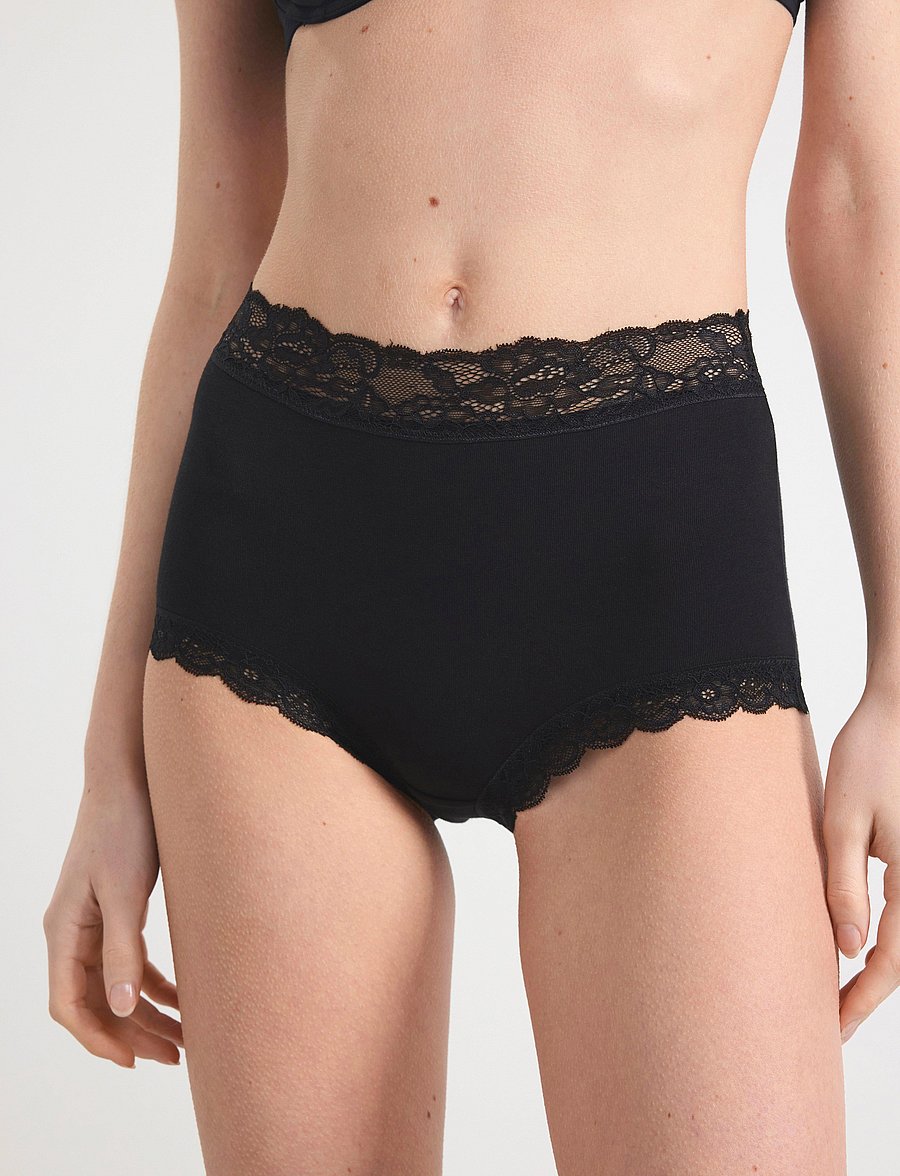 Lindex - 3-pack briefs with high waist - midi & maxi trusser - three-col mix - 0