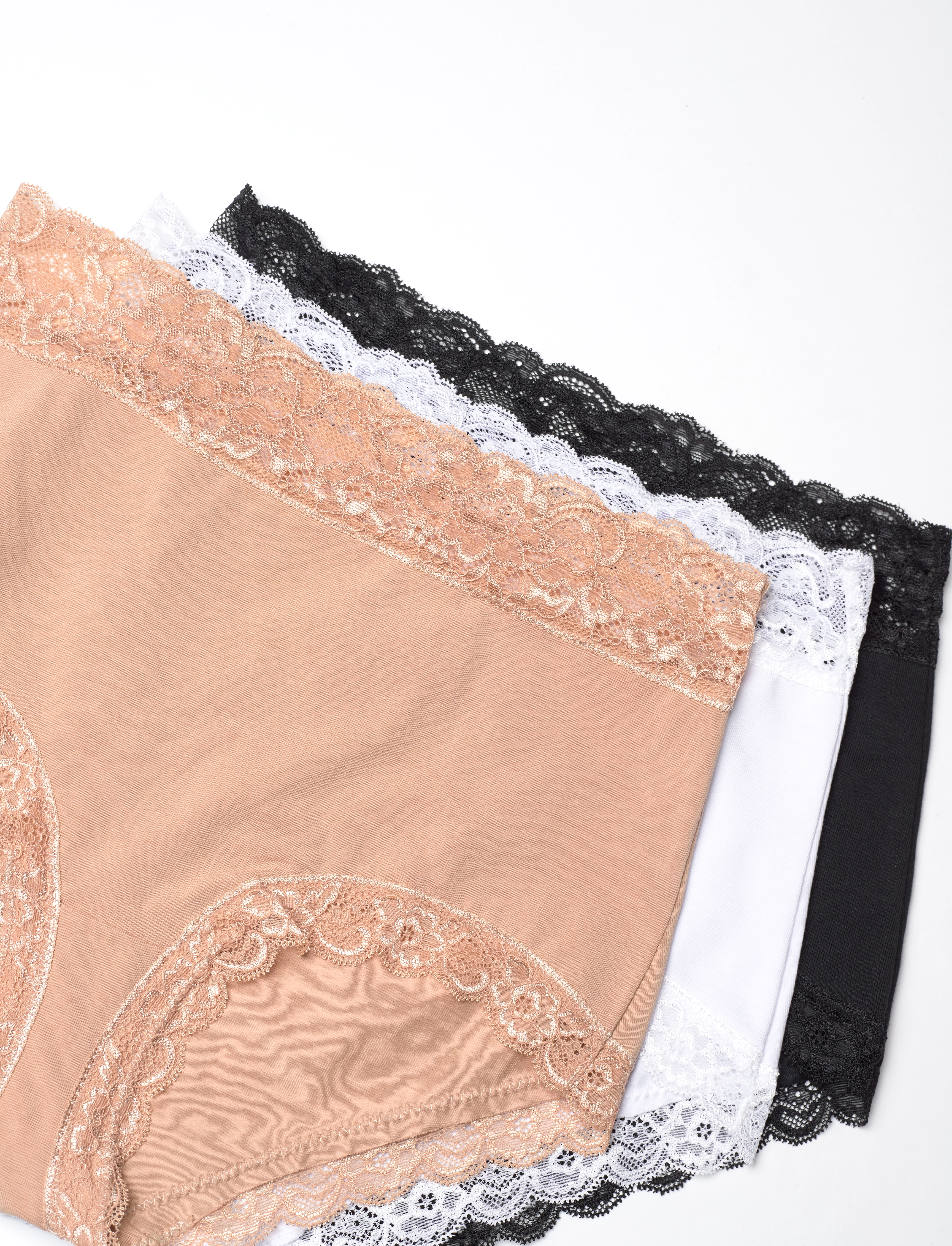 Lindex - 3-pack briefs with high waist - laveste priser - three-col mix - 4