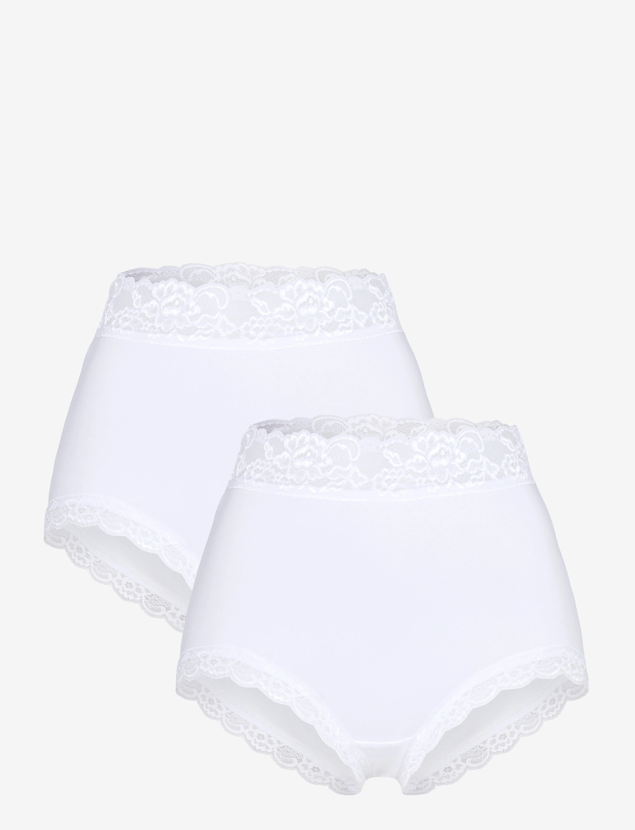 Lindex - Brief high Emelie lace 3 pack - midi & maxi trusser - white - 0