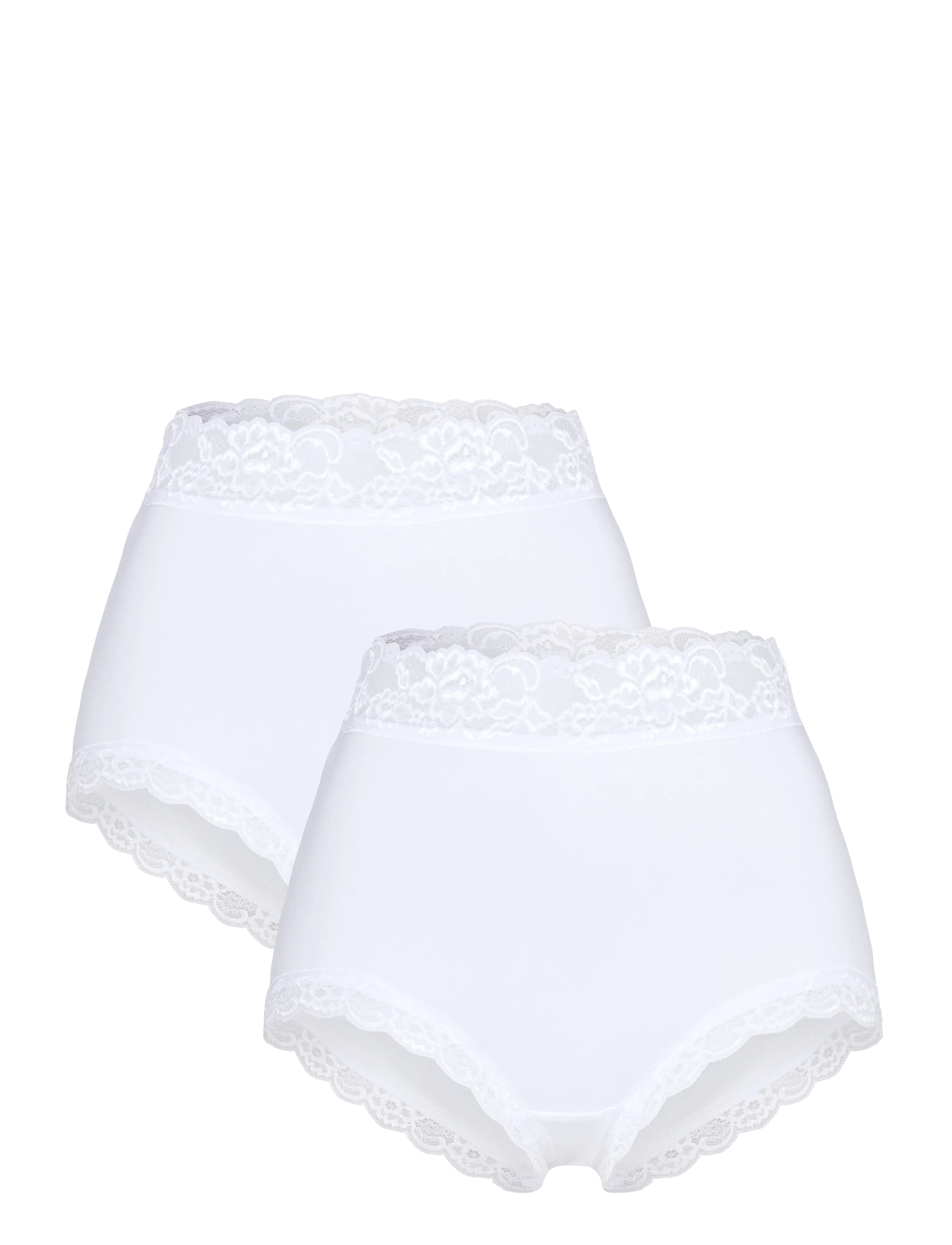 Lindex Brief high Emelie lace 3 pack - Trosor - WHITE / white