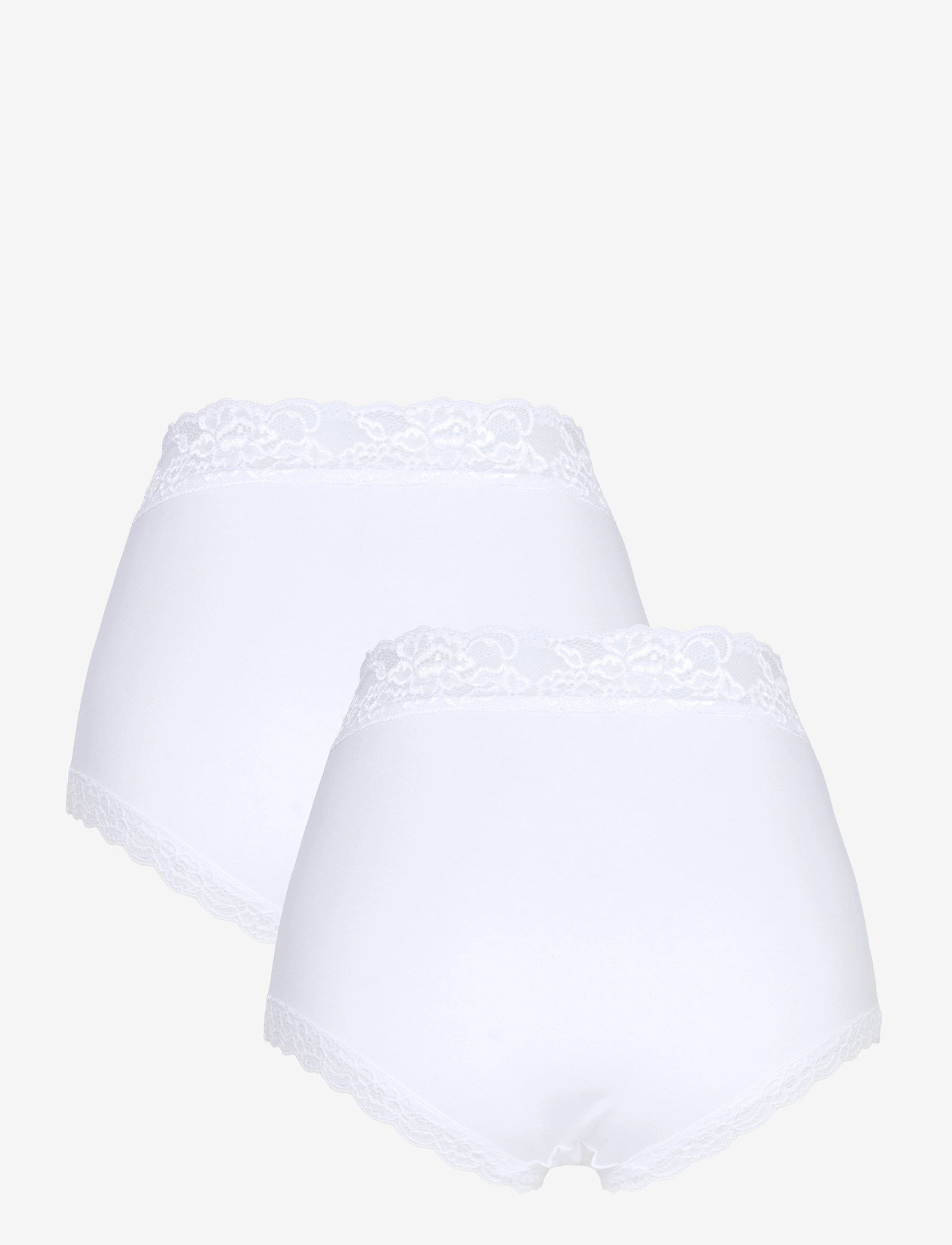 Lindex - Brief high Emelie lace 3 pack - midi & maxi trusser - white - 1