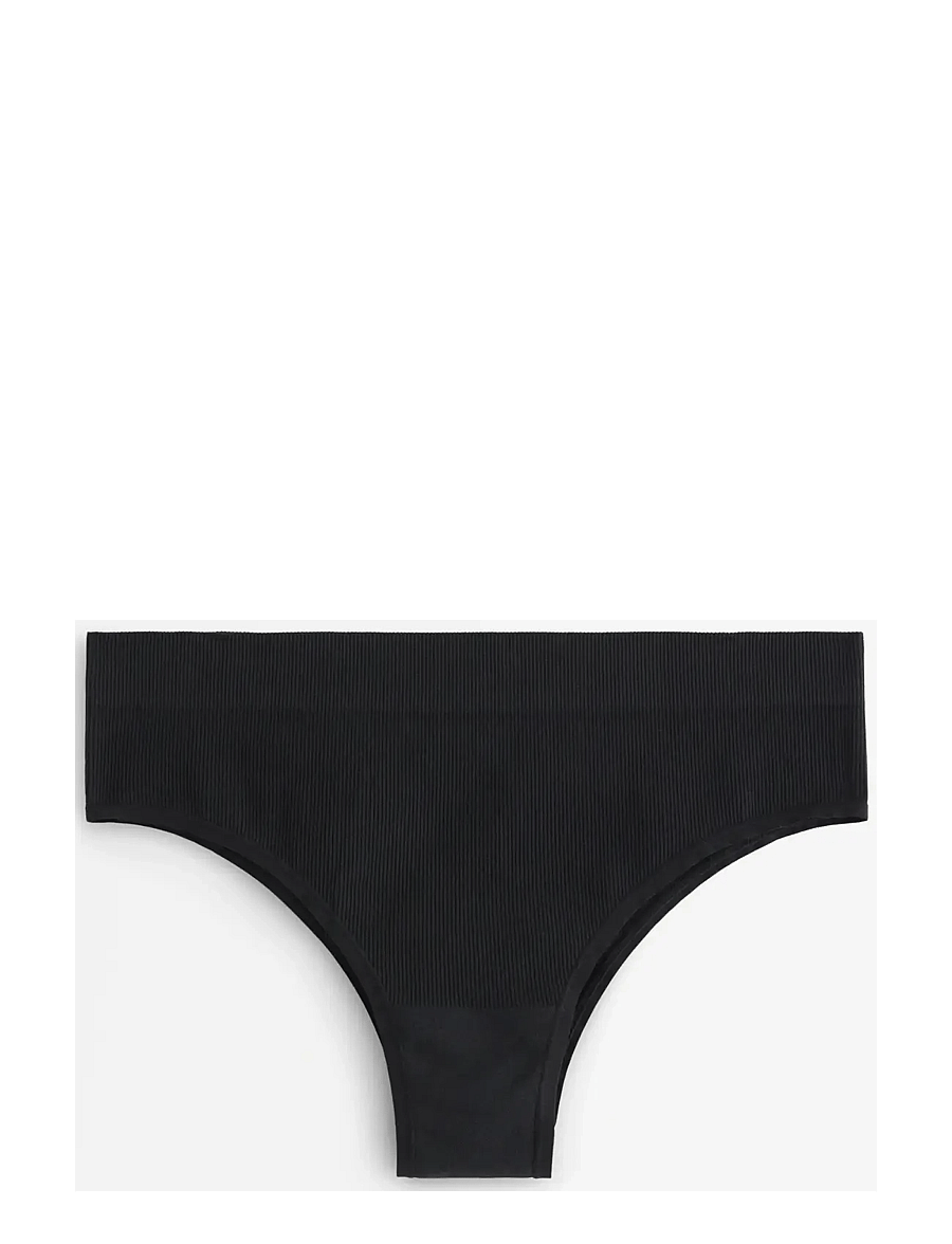Lindex - Brief Brazilian High Seamless - brasiilia lõinega aluspüksid - black - 2