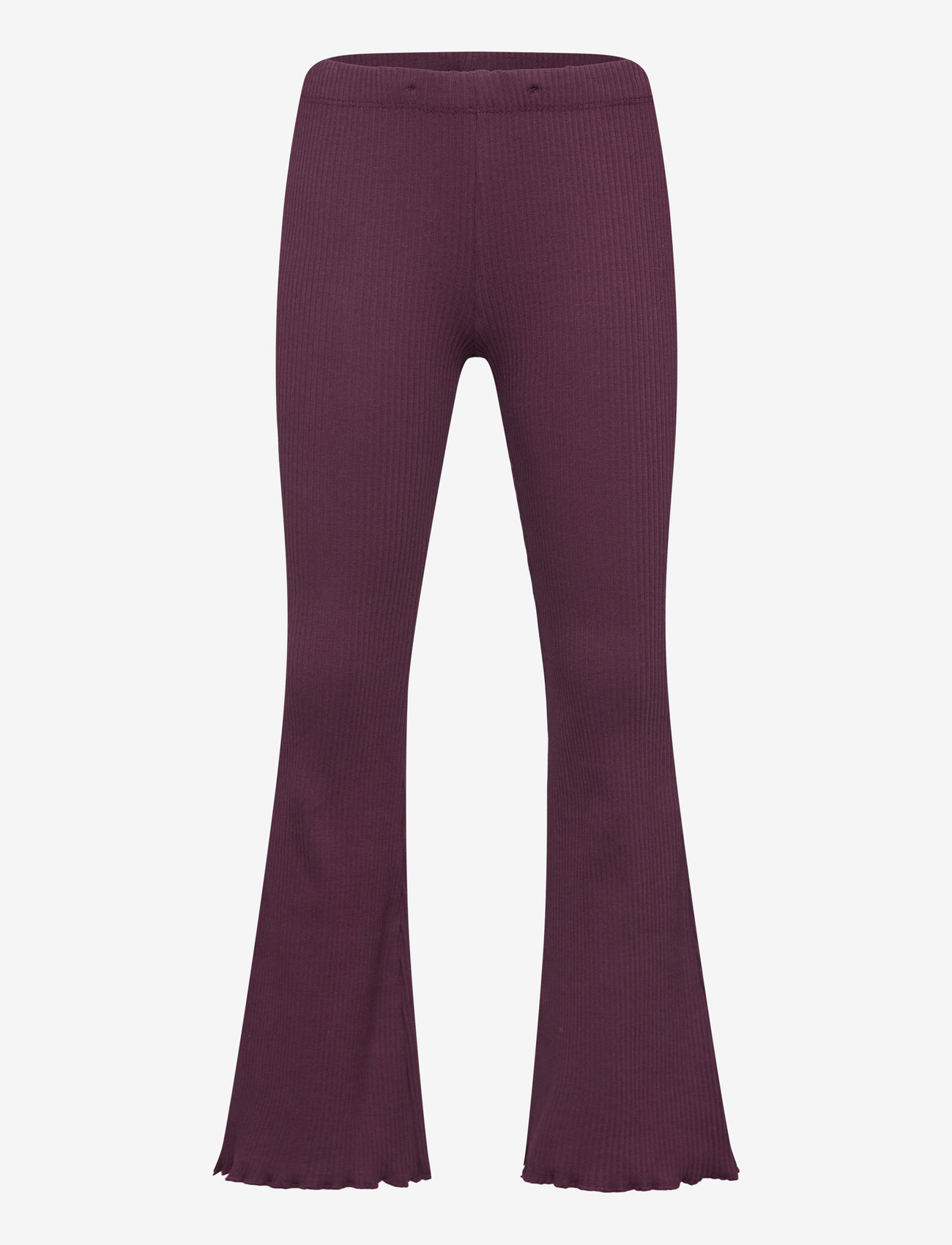 Lindex - Leggings flare rib solid - efterårstøj - dark lilac - 0