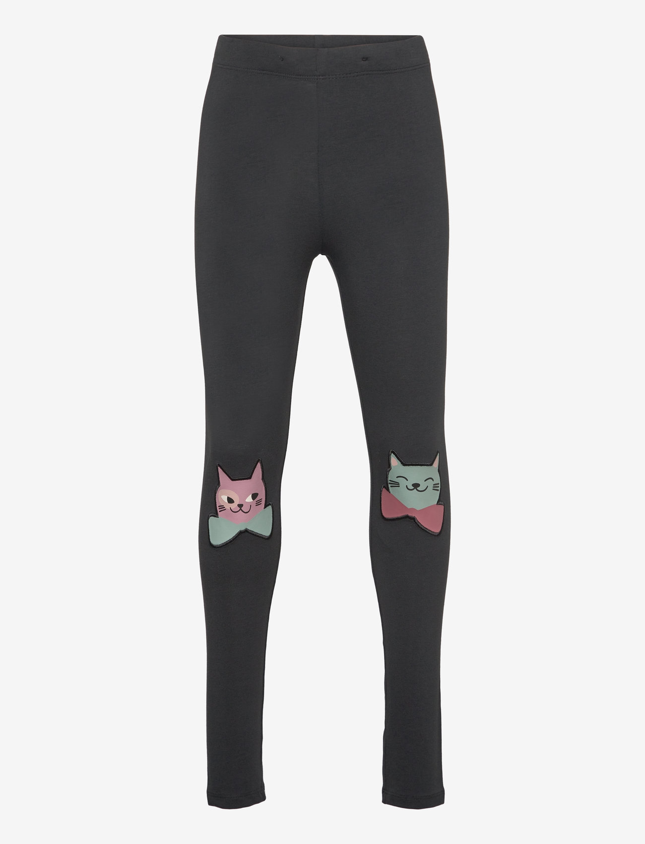 Lindex - Leggings kneepatch cat - retuusid - off black - 1
