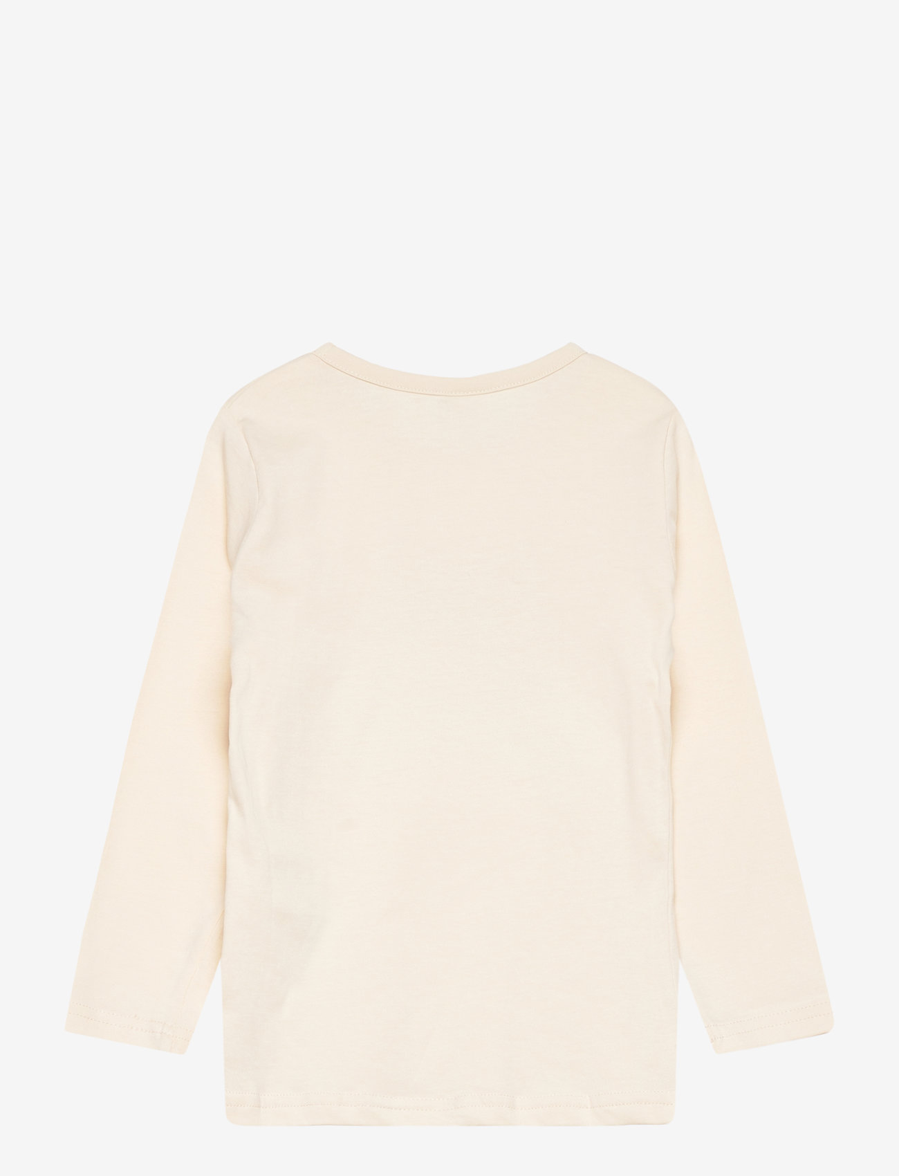 Lindex - Top l s placement print cat wi - light beige - 1